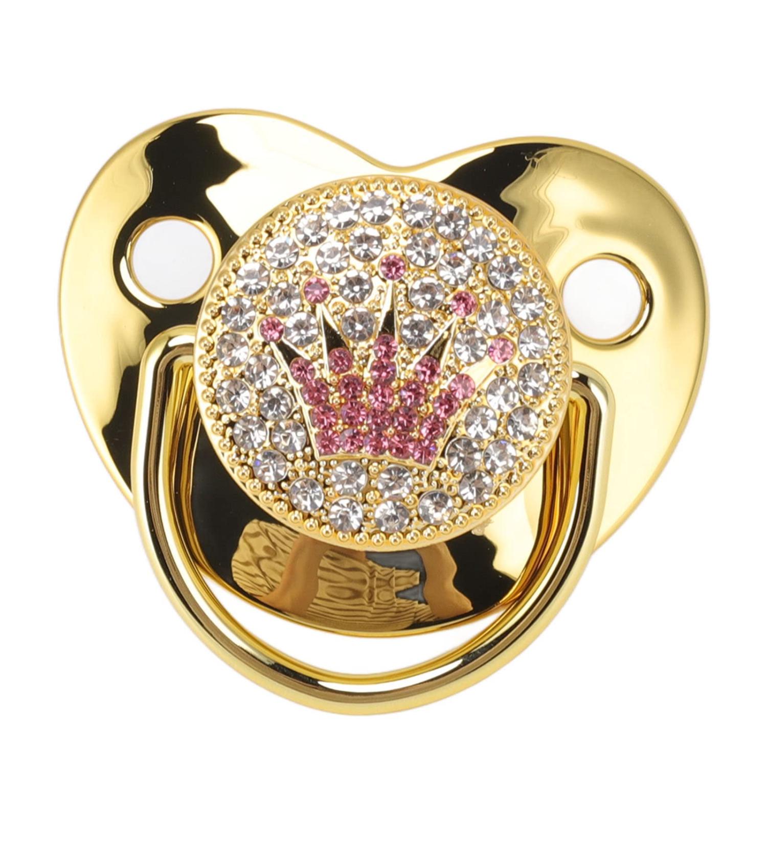 Alomejor Baby Pacifier - Ultra Light Soft Bling Silicone for 6-18 Months Infant (Gold) - Buy Online on GoSupps.com