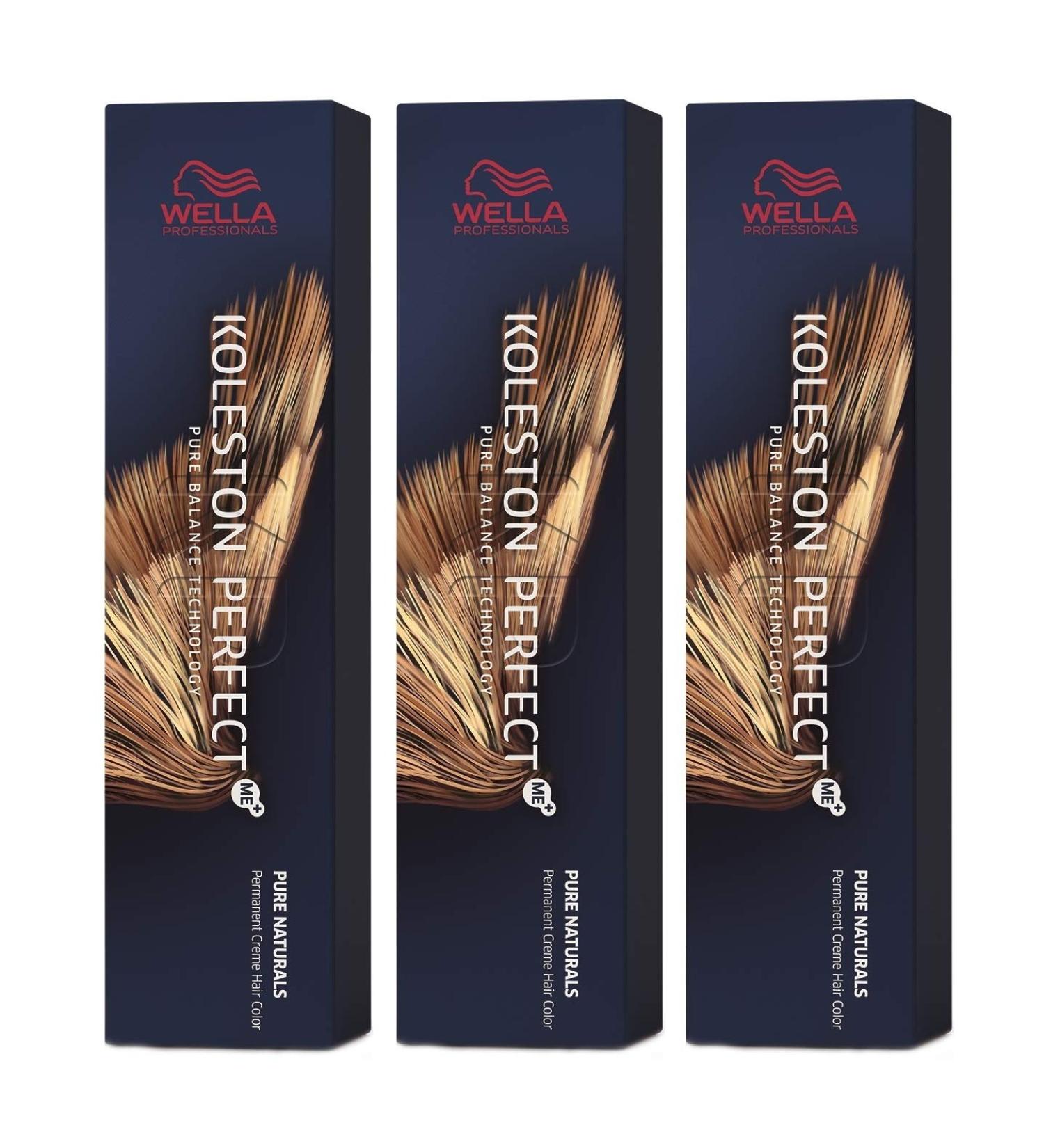 3x Wella Koleston Perfect ME+ 4/0 Medium Brown 60 ml brown 60 ml (pack of 3)