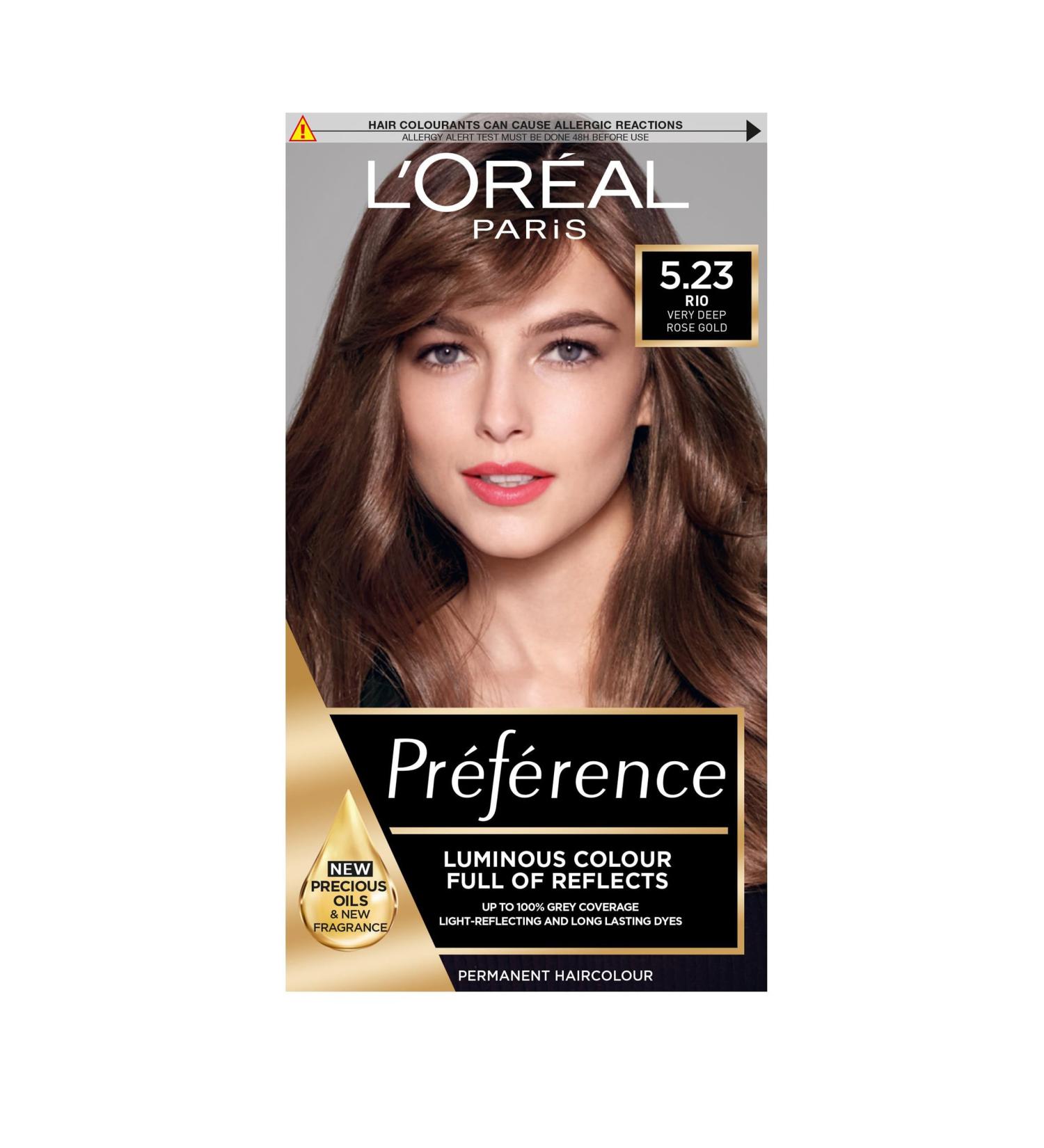 L'Oreal Paris Preference Hair Dye 5.23 Rio - Long Lasting Luminous Permanent Hair Colour - Buy Online on GoSupps.com