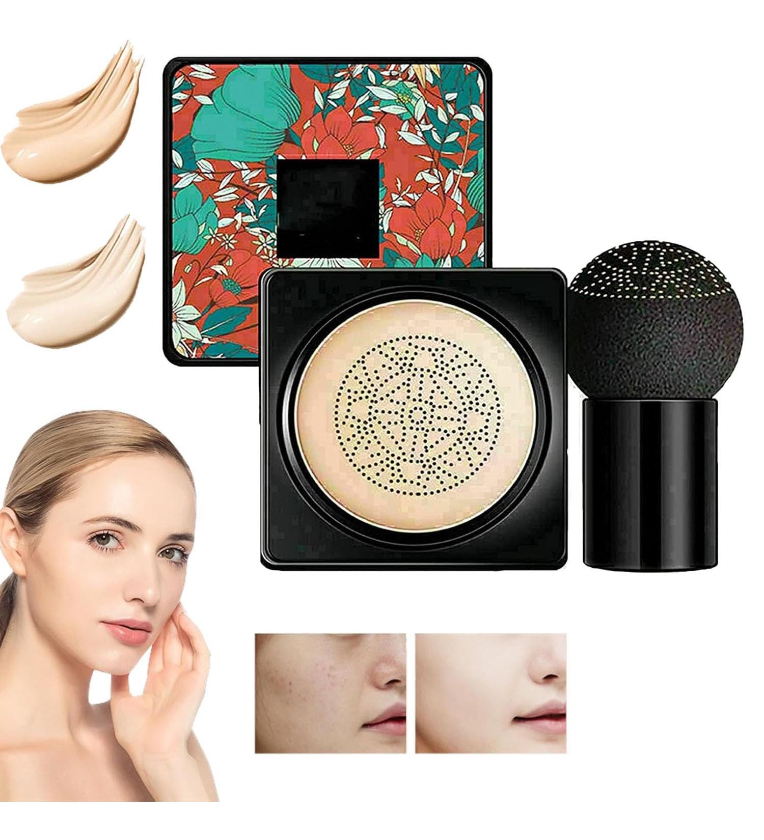Wonderninelife Beauty Cream Base Mushroom Head Air Cushion Cc Cream Beauty Clear Cover Beauty Cream Long Lasting Moisturizing Oil Control (Natural Color-B) - Buy Online on GoSupps.com