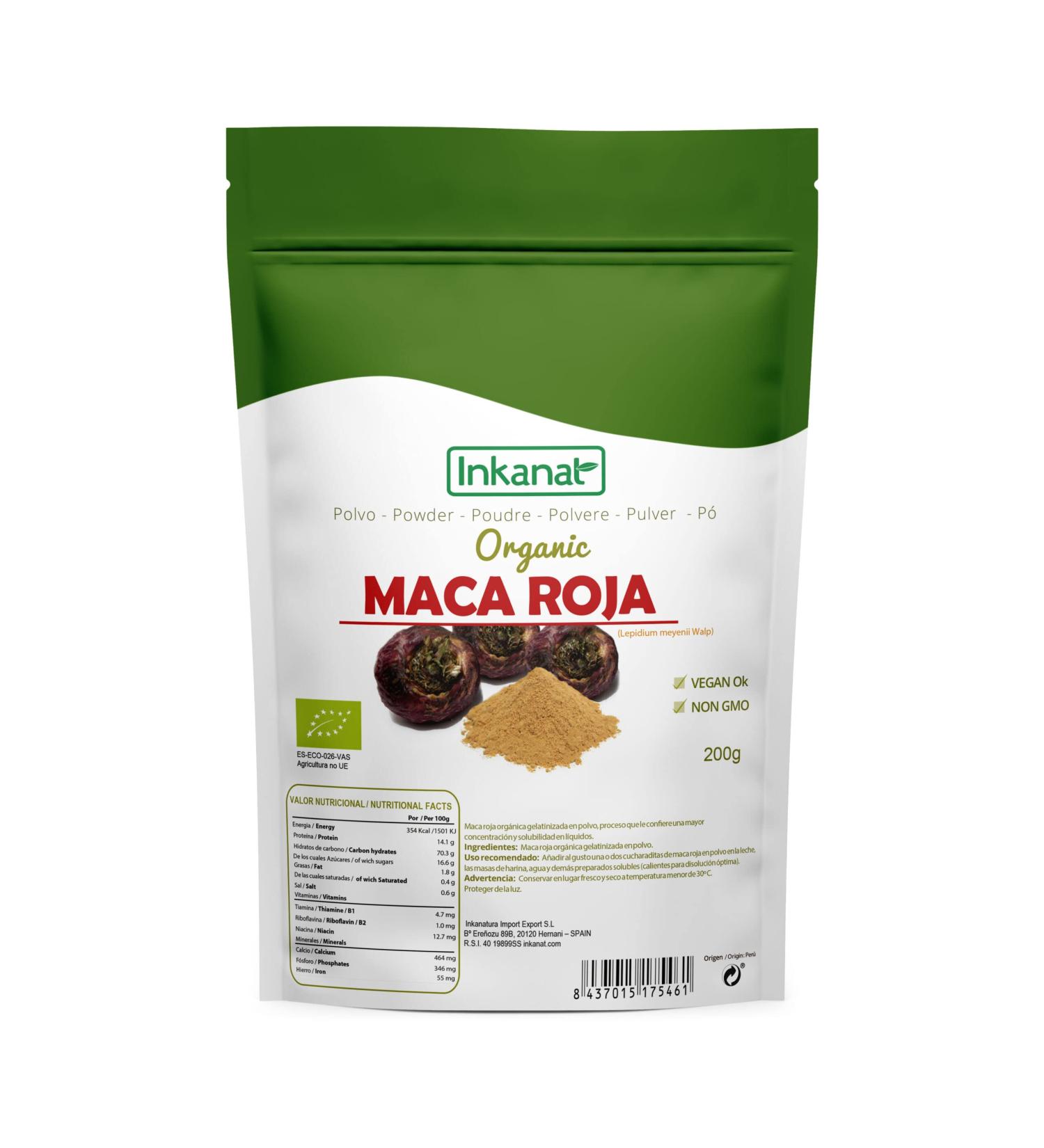 Organic red maca 200g