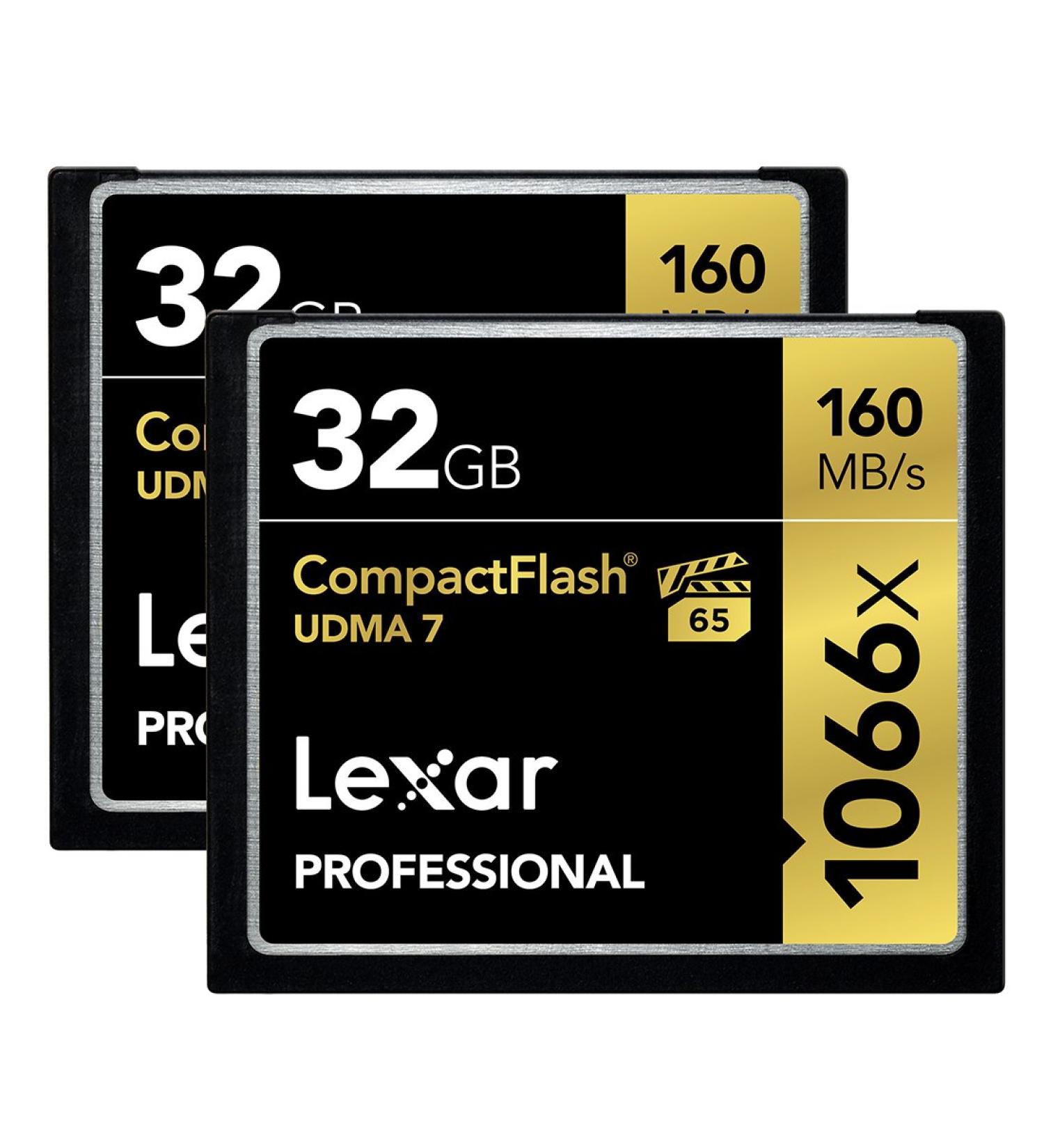 Lexar Professional 1066x 32GB (2-Pack) CompactFlash Card - Up to 160MB/s Read Speed - Ideal for Professional Photographers, Videographers, and Enthusiasts - Buy Online on GoSupps.com