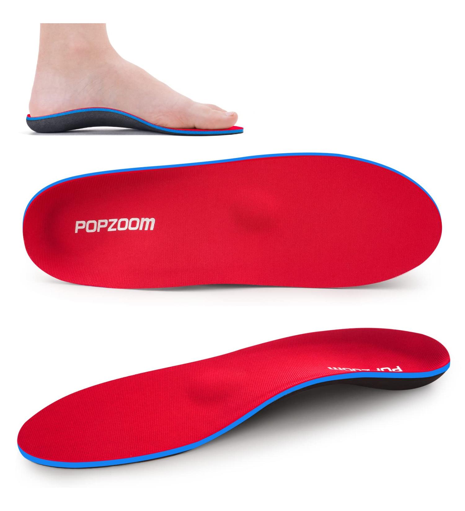 Orthopedic Insert Soles for Plantar Fasciitis & Heel Spur Relief | Unisex Shoe Insoles - Red EU (38-39) - 25cm - Buy Online on GoSupps.com