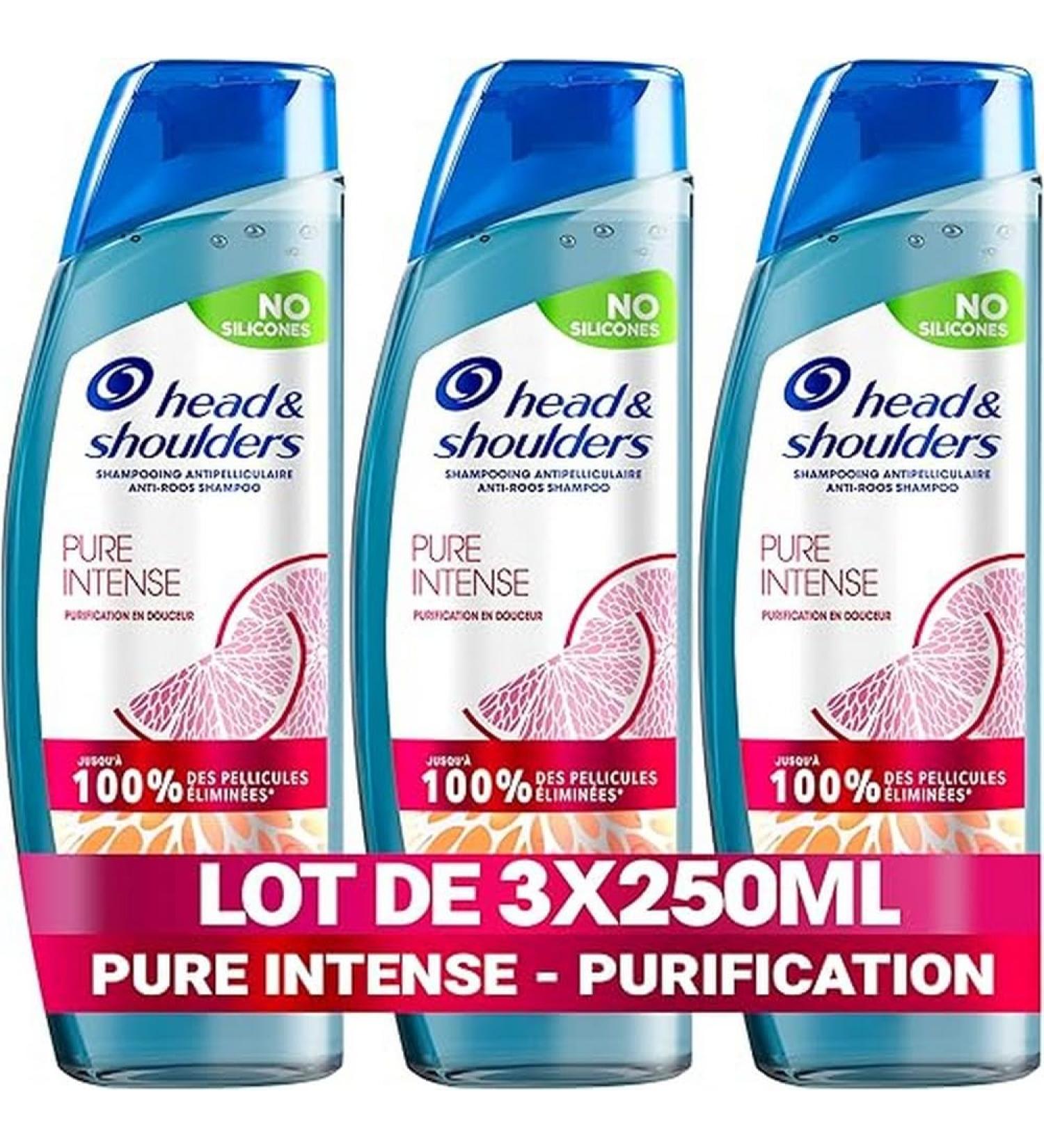  Head & Shoulders Head & Shoulders Pure Intense Gentle Purification Anti-Dandruff Shampoo 3 x 250 ml Citrus For Oily Scalp Up to 100% of Dandruff Removed - Buy Online on GoSupps.com