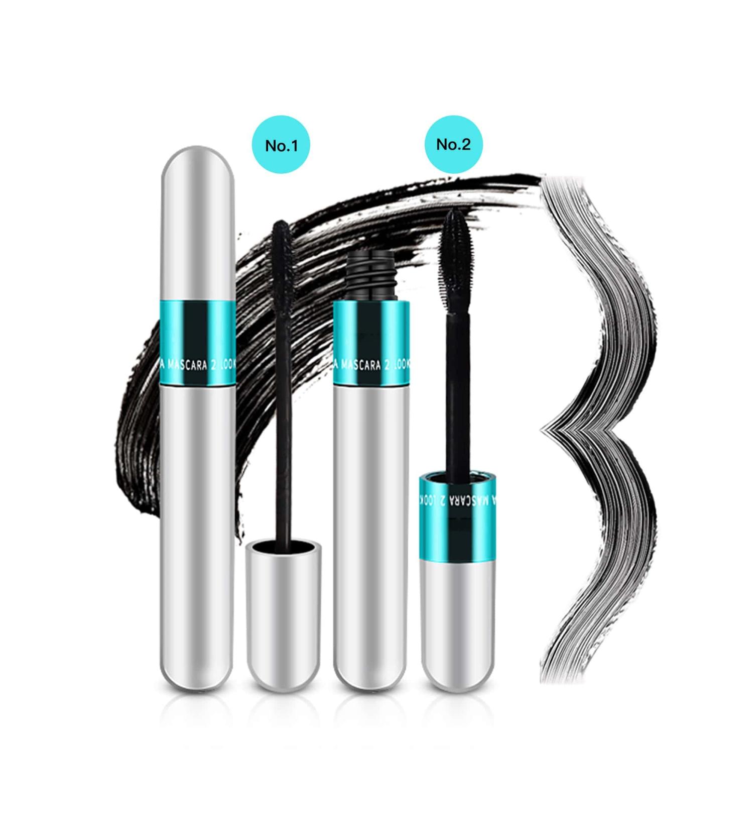 Mirora 2-in-1 Waterproof Mascara for Natural Lengthening and Thickening - 4D Silk Fiber Formula for 5x Longer Lashes - Won't Clump, Lasts All Day - Dark Cyan (1 Pack) - Buy Online on GoSupps.com