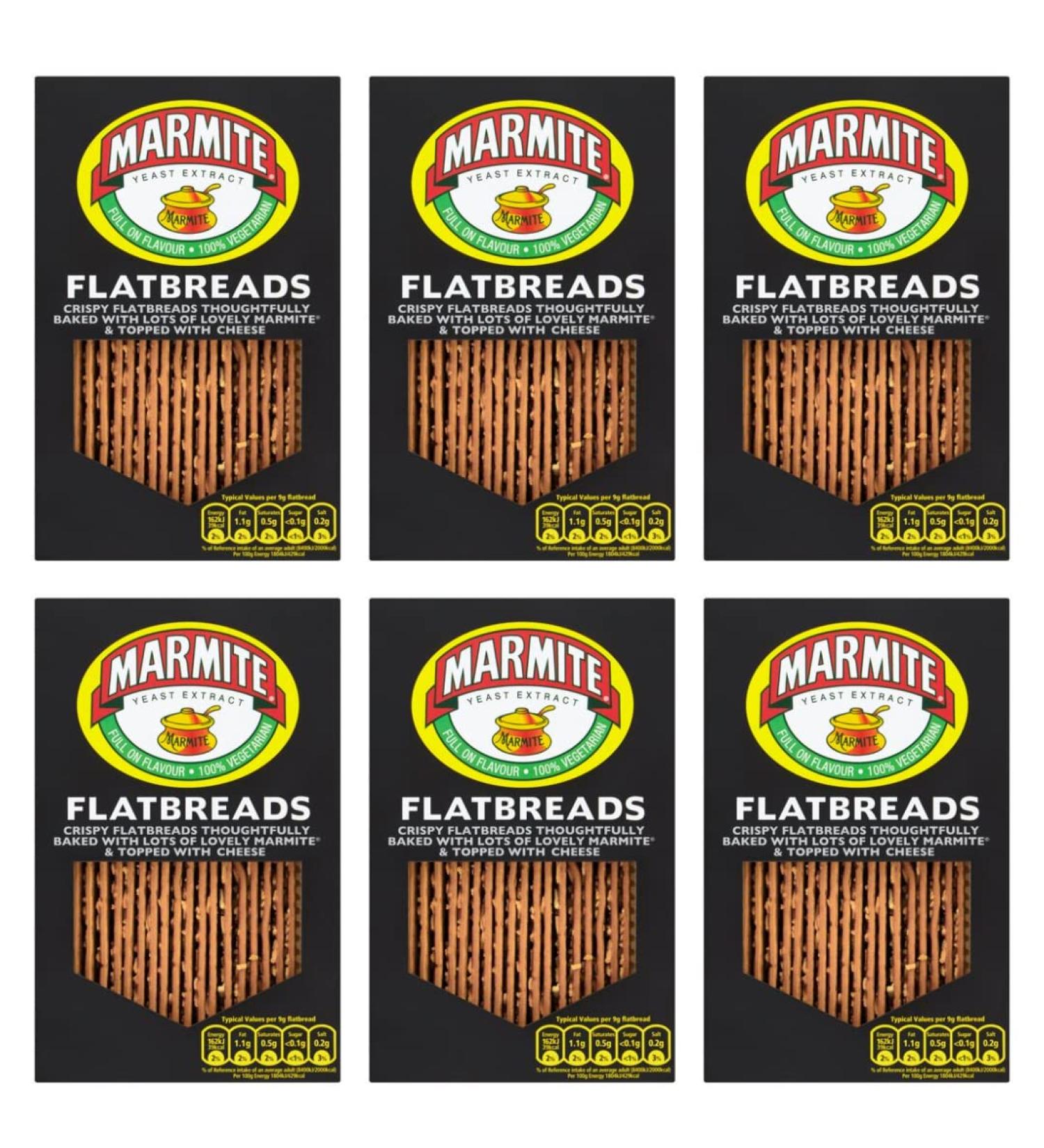  Marmite Marmite 6 x Flat Bread Cookies 140g - Buy Online on GoSupps.com