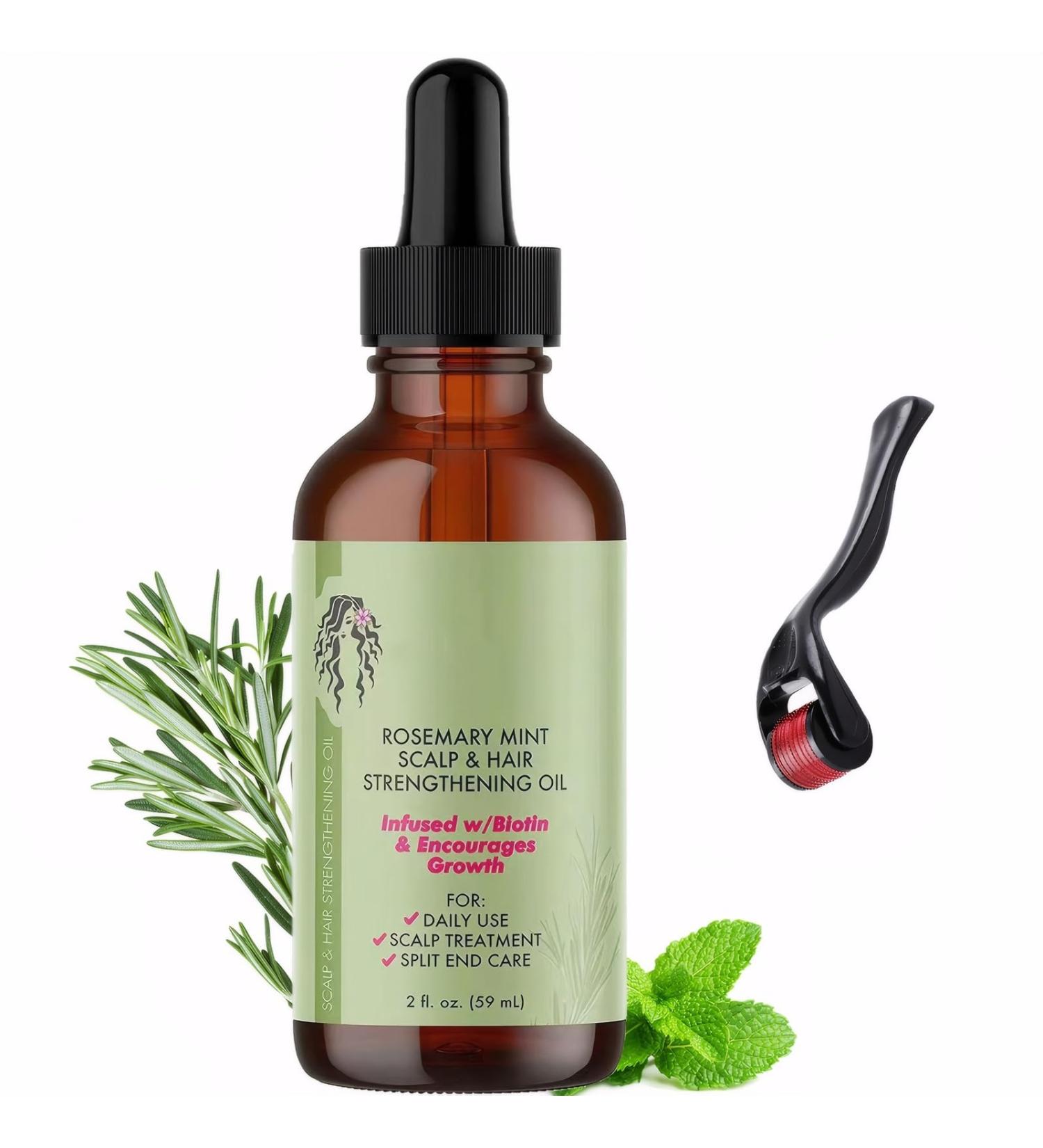 MieIIe Rosemary Oil for Hair Organic Rosemary Mint Scalp & Hair Strengthening Oil for Hair Growth Split End Treatment Dry Scalp - Buy Online on GoSupps.com