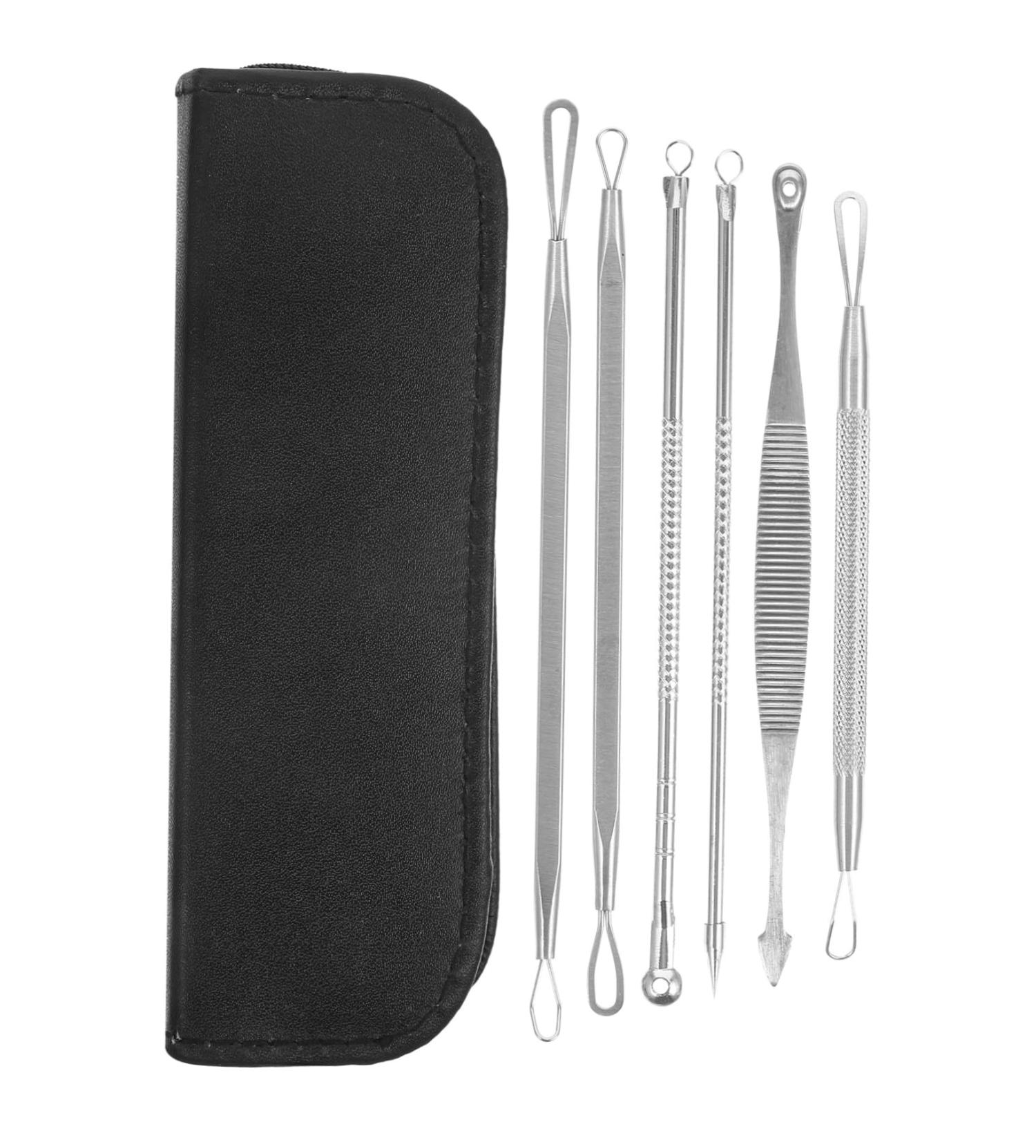 Mikinona 1 Set Blackhead Removal Tool Accessory Face Scraper Tool Pores Daily Use Needle Cell Clamp Portable - Buy Online on GoSupps.com