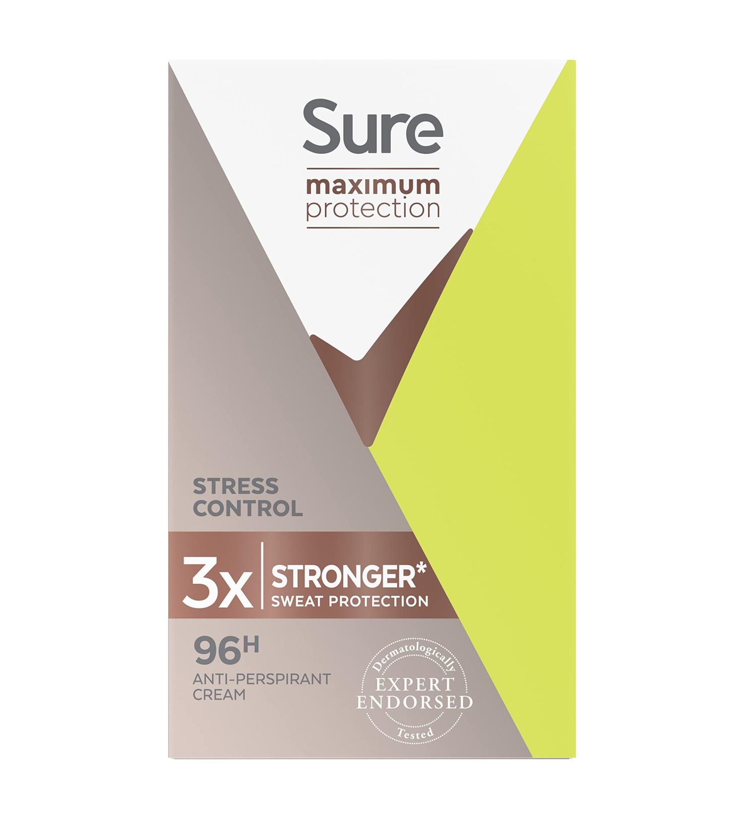 Sure Stress Control Anti-perspirant Cream Stick 45ml | Maximum Protection - Buy Online on GoSupps.com
