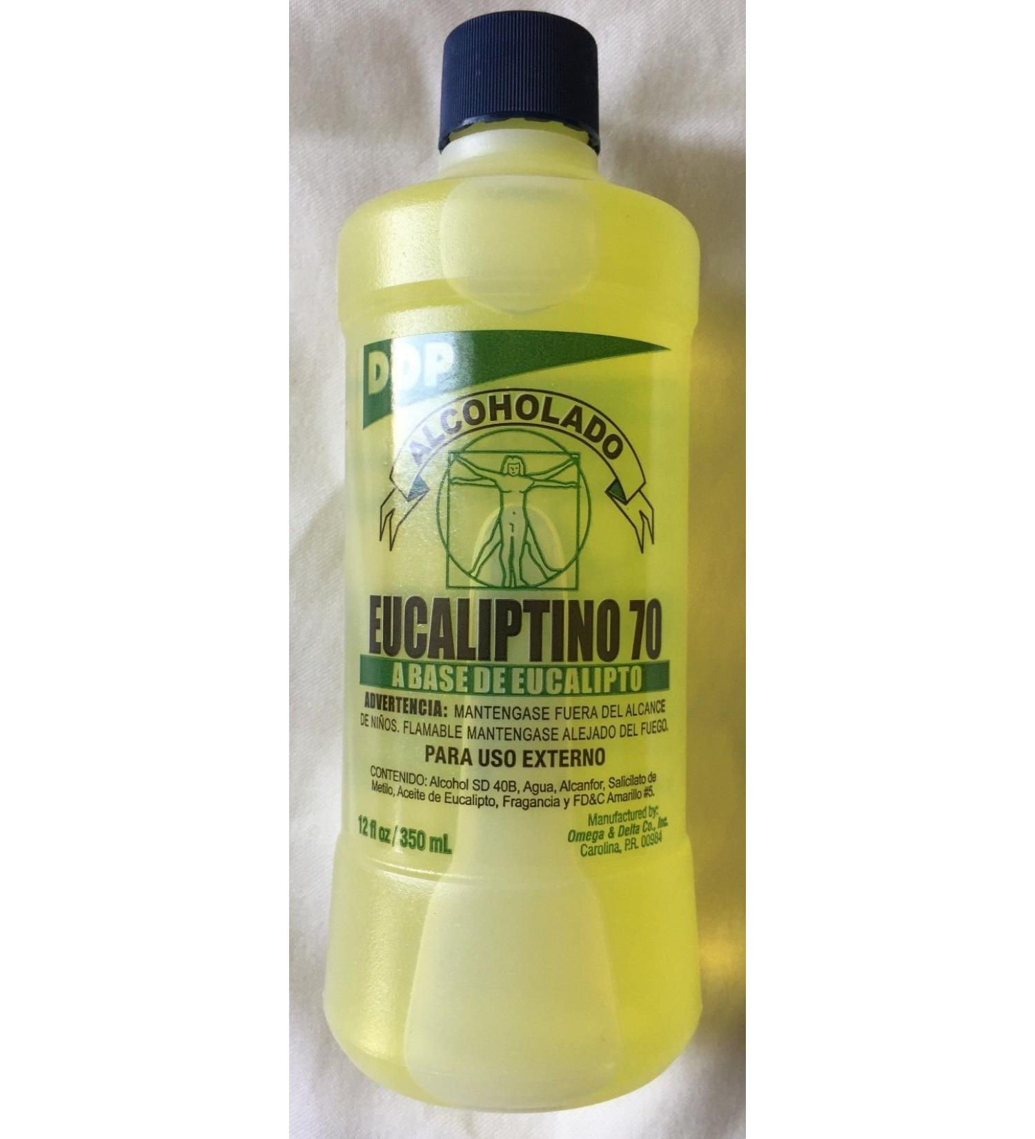 Alcoholado Eucaliptino 70 With Eucaliptus Oil 12oz Con Aceite Eucalipto External