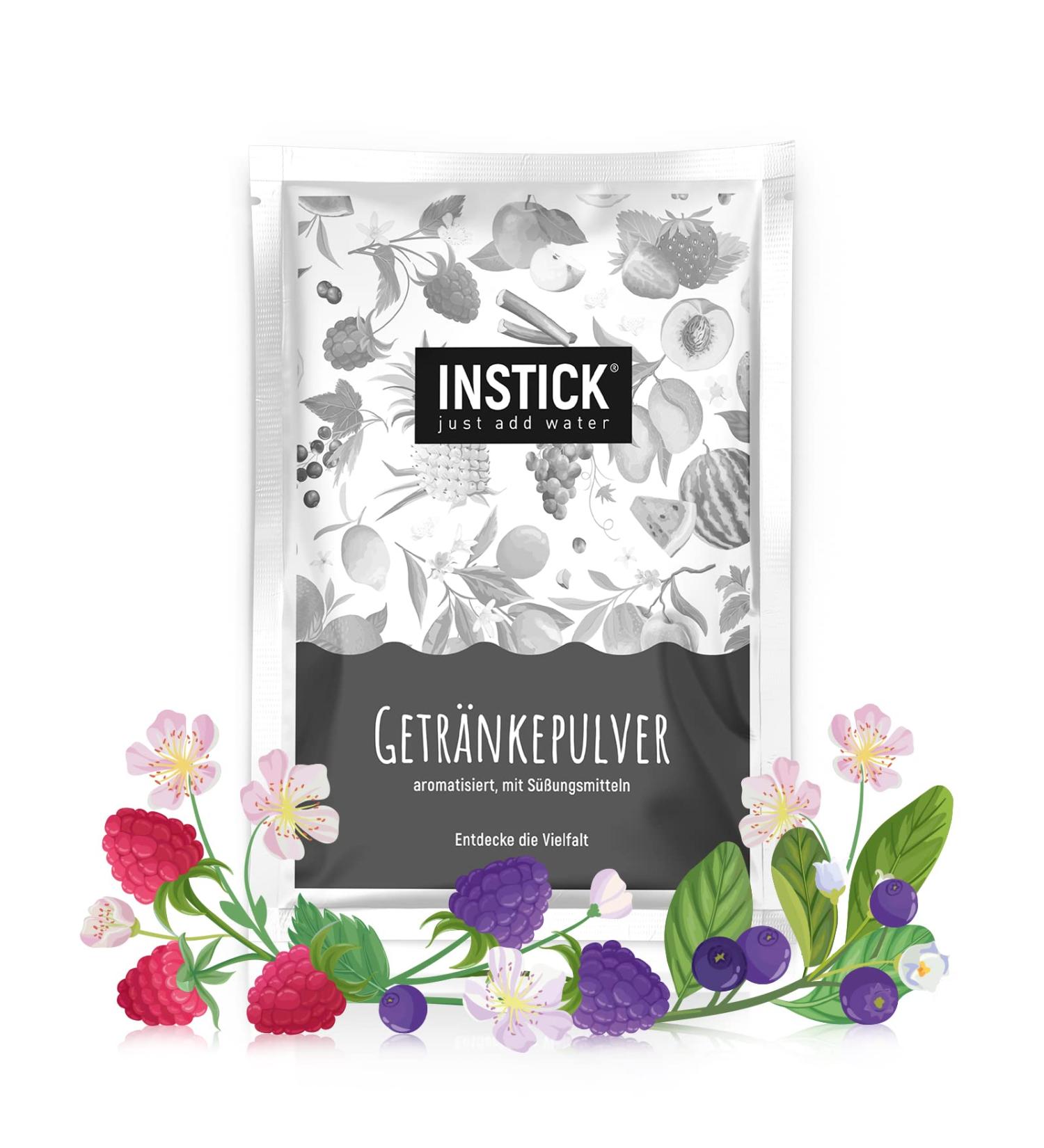 Intick Sugar-Free Instant Drink - Forest Fruit Flavor | 18L Vegan Drink Powder | Low Calorie Vitamin C-Enriched - Buy Online on GoSupps.com
