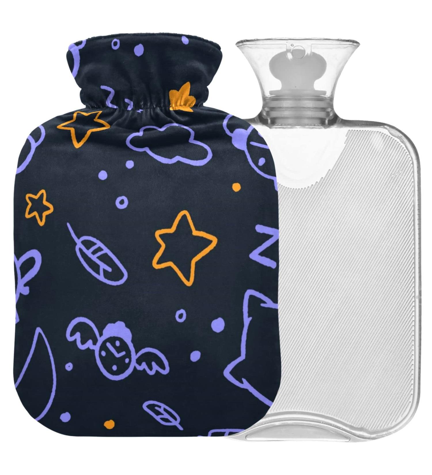 NAANLE Good Night Stars Moon Heat Bottle | 1L Pain Relief & Cold Therapy with Transparent Flap Handle - Buy Online on GoSupps.com