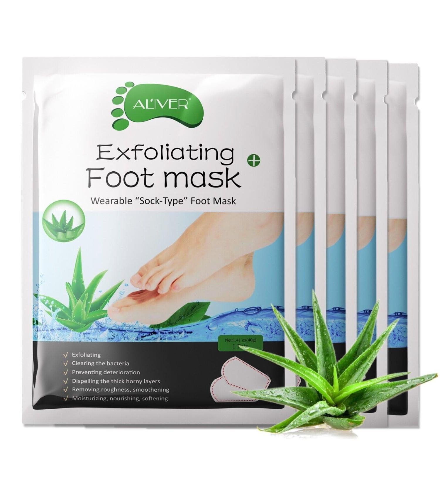 P-Beauty Footmaster Aloe - Intensive Foot Care Peeling Socks | Remove Rough Skin Cracks & Calluses | 5 Pairs for Silky Soft Feet - Buy Online on GoSupps.com