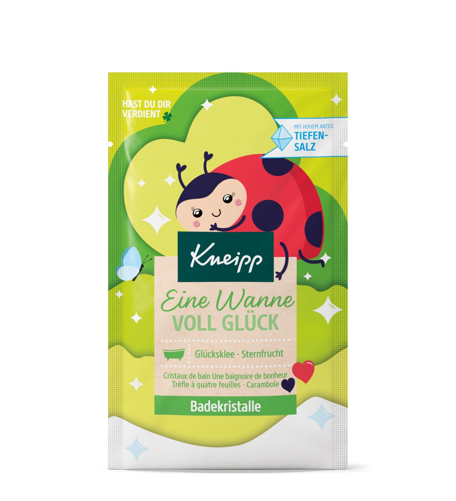 Kneipp Bathing Crystals Fruity Fresh Star Fruit & Lucky Clover | 60g Natural Extracts for Your Moment of Happiness - Buy Online on GoSupps.com