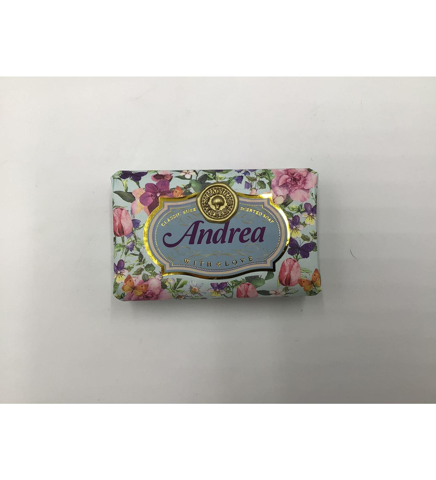 Andrea - Gift Soap Bar For Her Birthday Rose Scent Mum Grandmother Cleanser Lather Present Girl