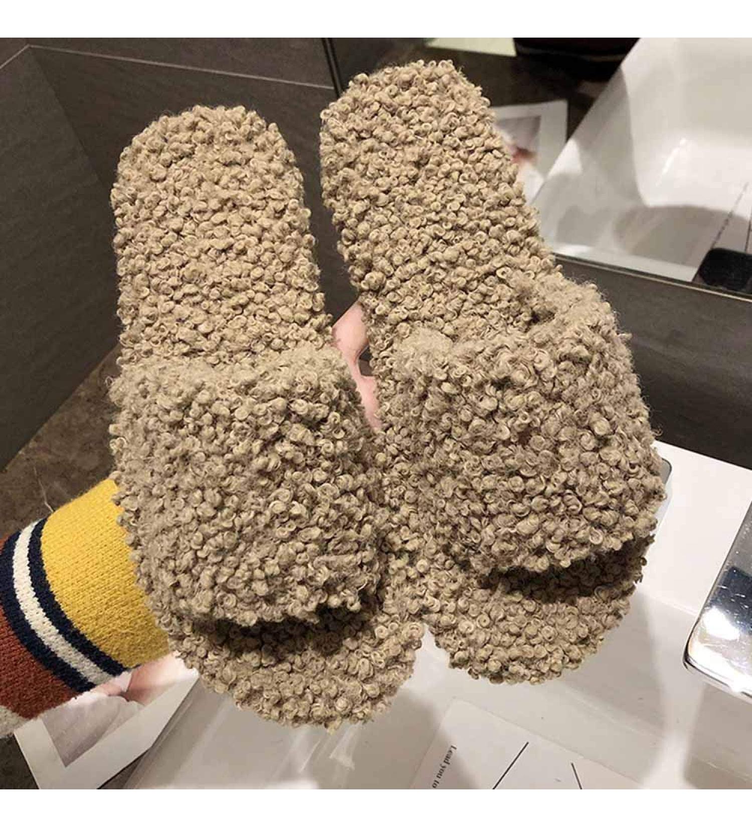 Fluffy Sliders Fur Slippers Women Shoes Furry Flat Sandals Outside Ladies Cute Fluffy Flops Fur Slides with Arch Support Women Slipper for Indoor Outdoor Fashion Sandals (D 24.5CM) (C 24.5CM) - Buy Online on GoSupps.com