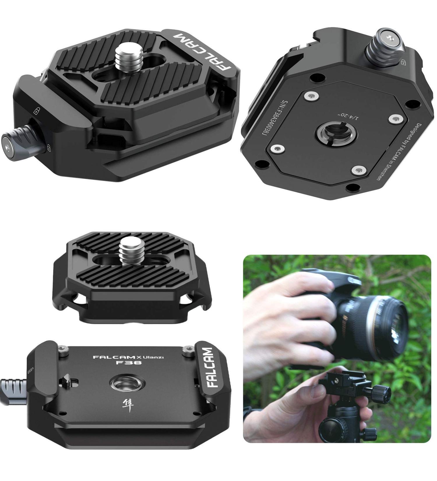 ULANZI F38 Camera Quick Release Plate - 1/4 to 3/8 Screw Thread - QR Plate for Sony Canon DSLR Stabilizer Slider Monopod - Buy Online on GoSupps.com