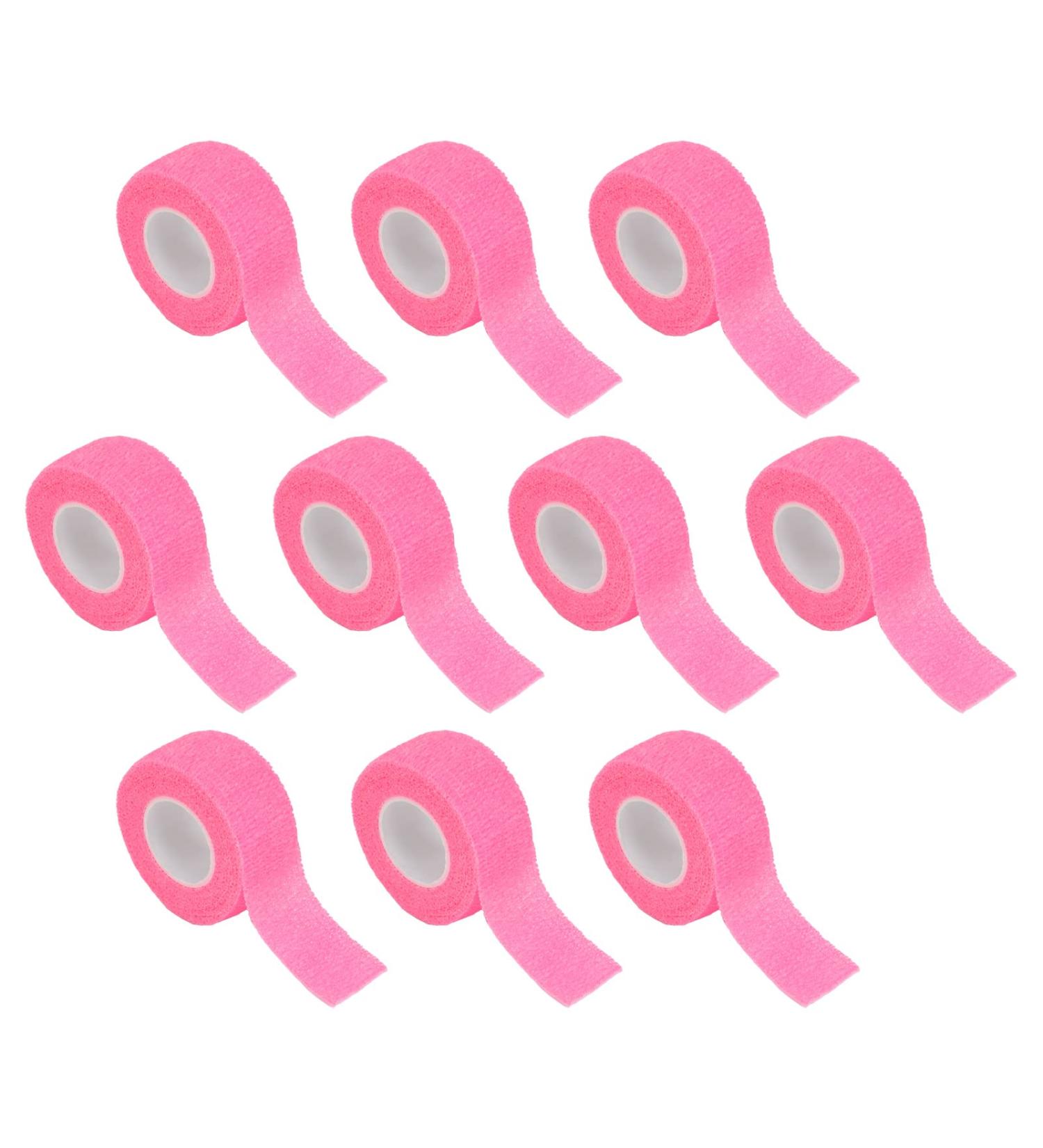 10 Rolls Sports Compression Elastic Bandage Straps - 1 Inch x 2 Yards Self-Adhesive Wrap for Fingers | International Shipping - Buy Online on GoSupps.com