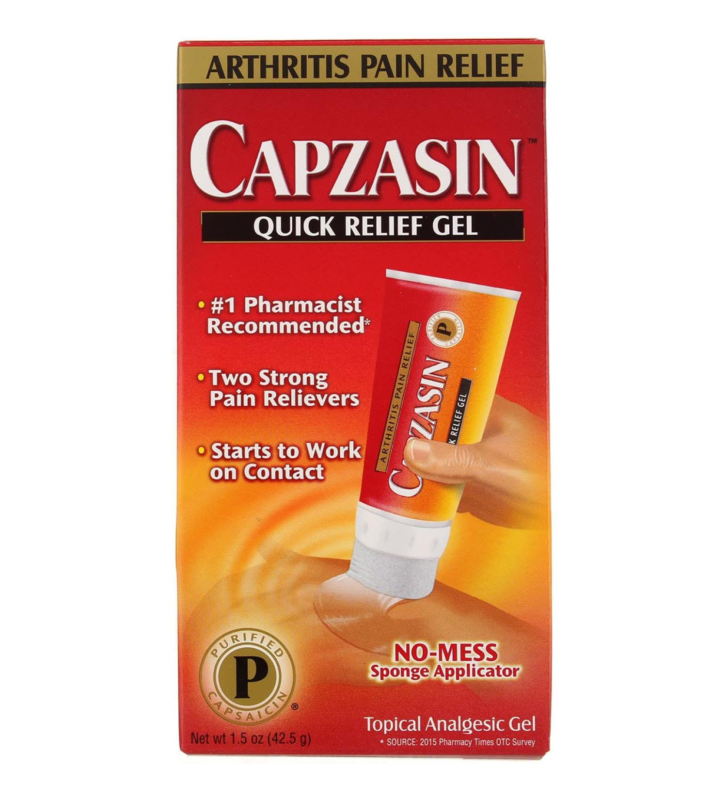Capzasin Arthritis Pain Relief Gel - Fast Acting 1.5oz - Buy Online on GoSupps.com