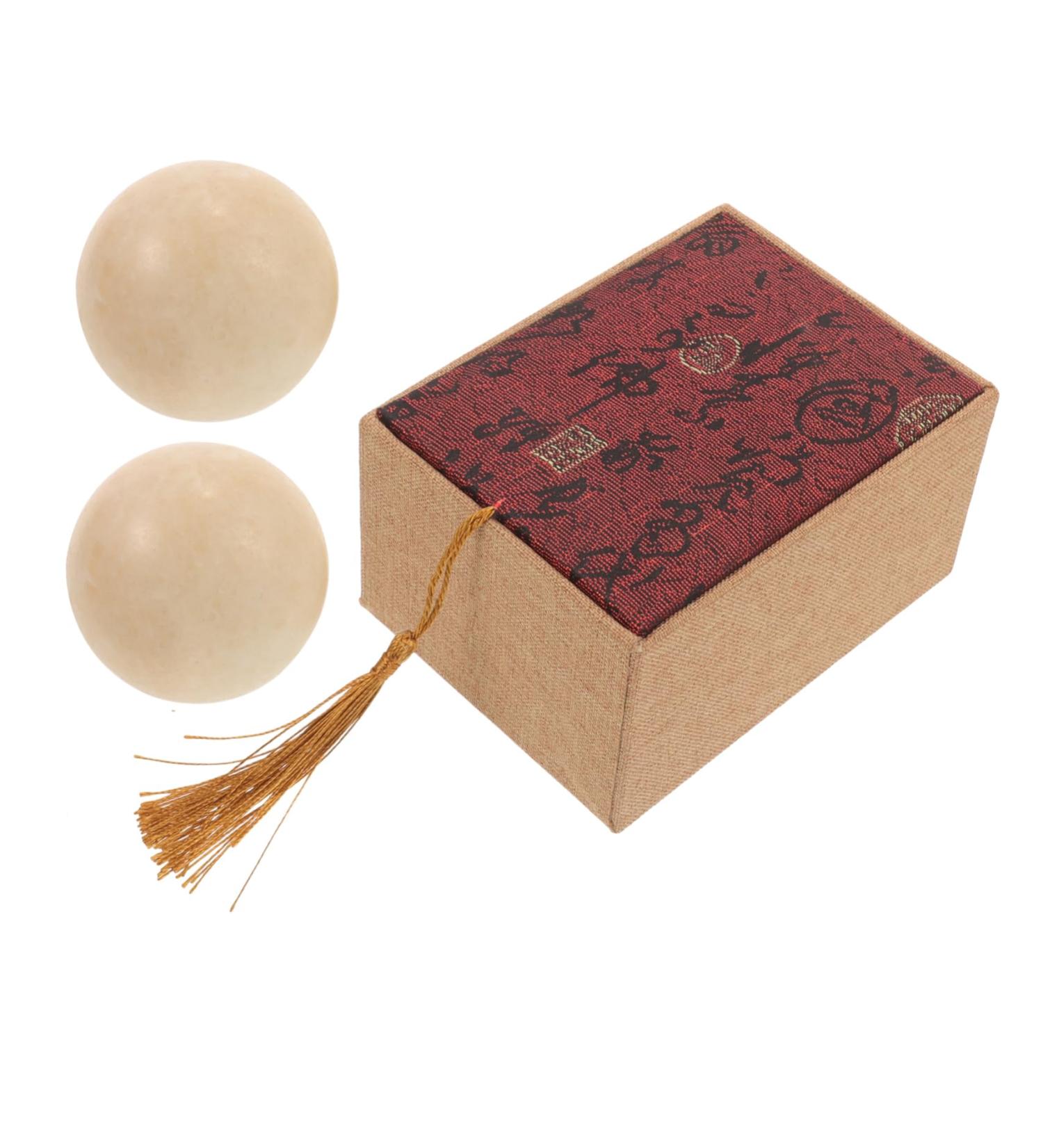 Beavorty Jade Fitness Handballs - Hand-Rotating & Massage Balls for Stress Relief | Baoding Crystal Relaxation Balls - Buy Online on GoSupps.com