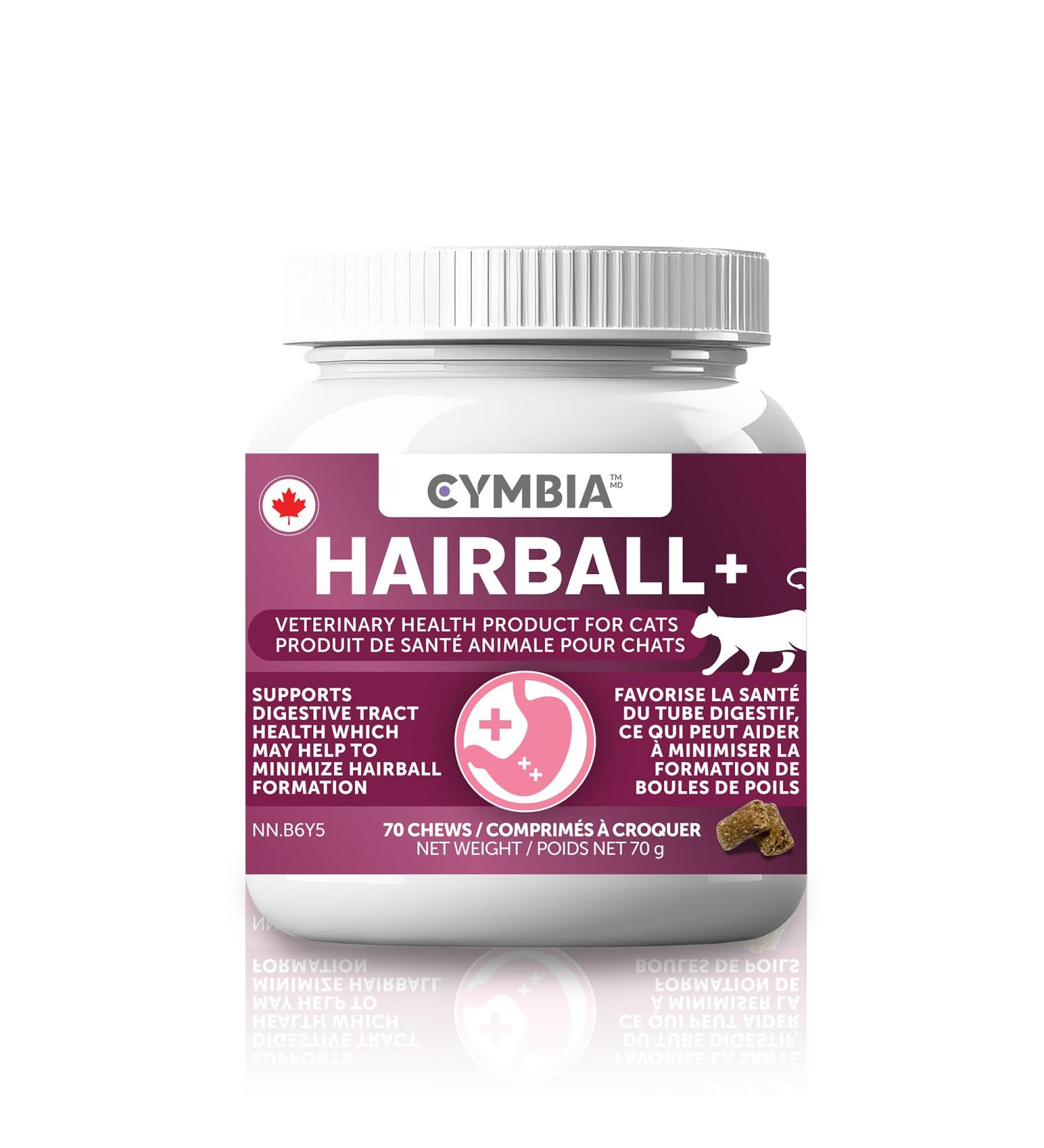 Cymbia Cat Hairball Support Chews Vet-Formulated Digestive Hairball Remedy Supports Skin and Coat with Omega-3 & Probiotics Cat Supplement 100% Vet Approved - Approx. 70 Days Supply - Buy Online on GoSupps.com