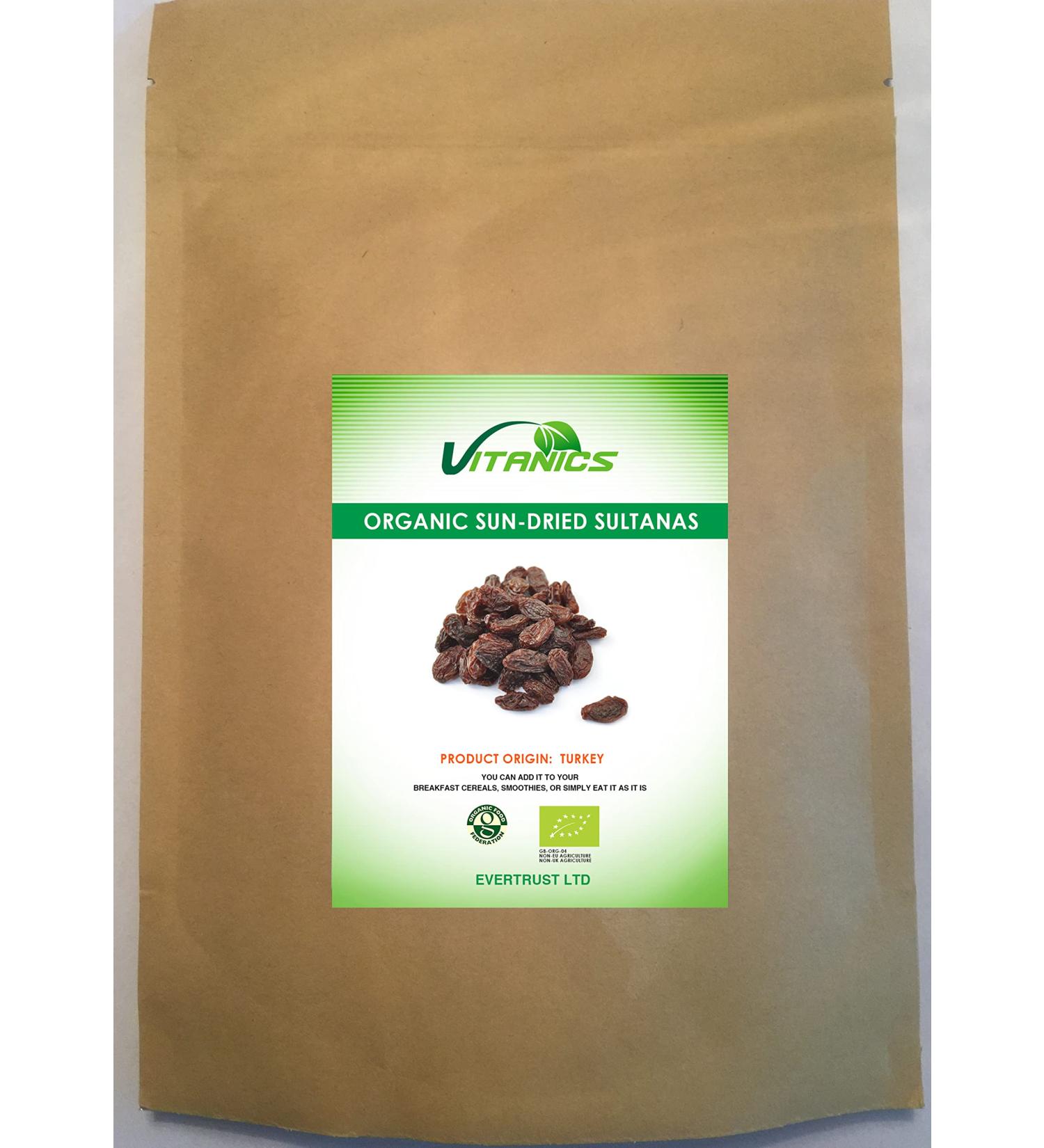 Vitanics Sun-Dried Organic Sultana (500g)