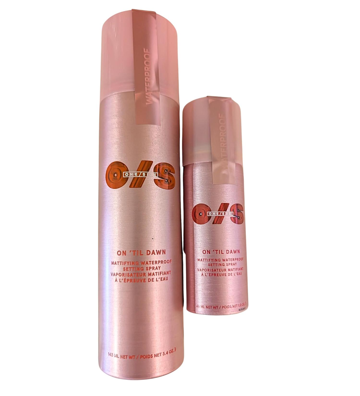 On Til Dawn Big & Bitty Mattifying Waterproof Setting Spray Duo Includes Full Size (3.4 fl. oz / 146 mL) and Travel Size (1.0 fl. oz / 46 mL) - Buy Online on GoSupps.com
