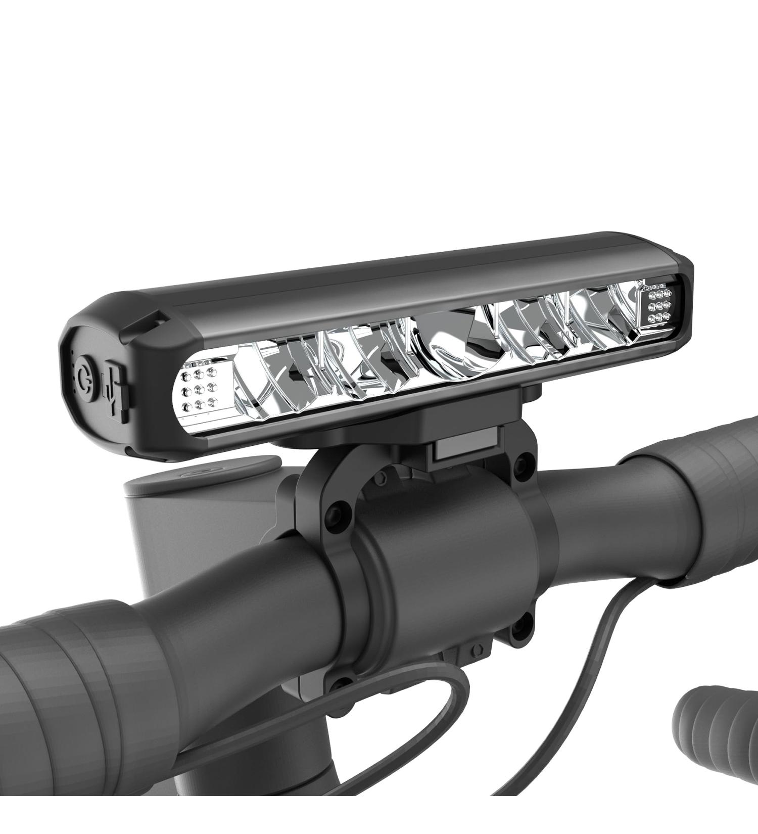 Uppel Bicycle Light Front 2600 Lumens - USB C Connection Waterproof 5 LEDs 4 Modes - Best Aluminum Bike Lamp for Night Rides (Black) - Buy Online on GoSupps.com