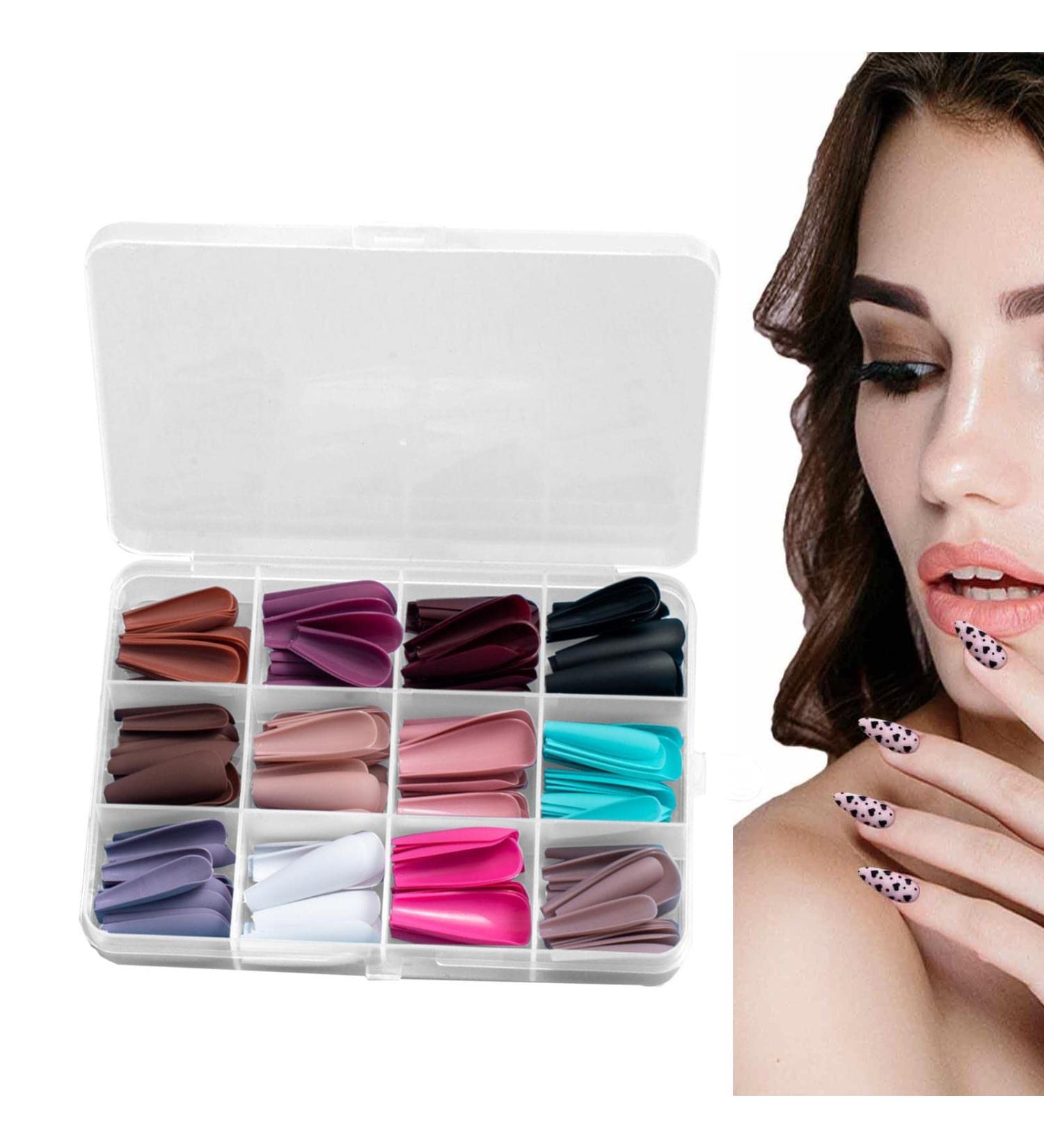Press on Nails | Matte and Glossy False Nail Tips - Full Long Ballerina Fake Nails Matte and Glossy False Nail for Women Girls Rossev - Buy Online on GoSupps.com