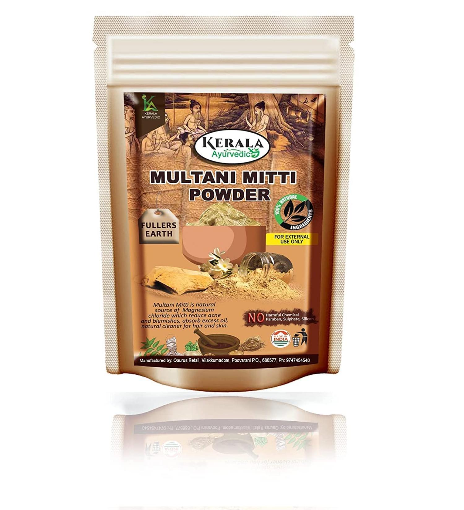 READ QURA Ayurvedic Pure & Natural Herbs Multani Mitti Face Pack Powder for radiant skin 200gm