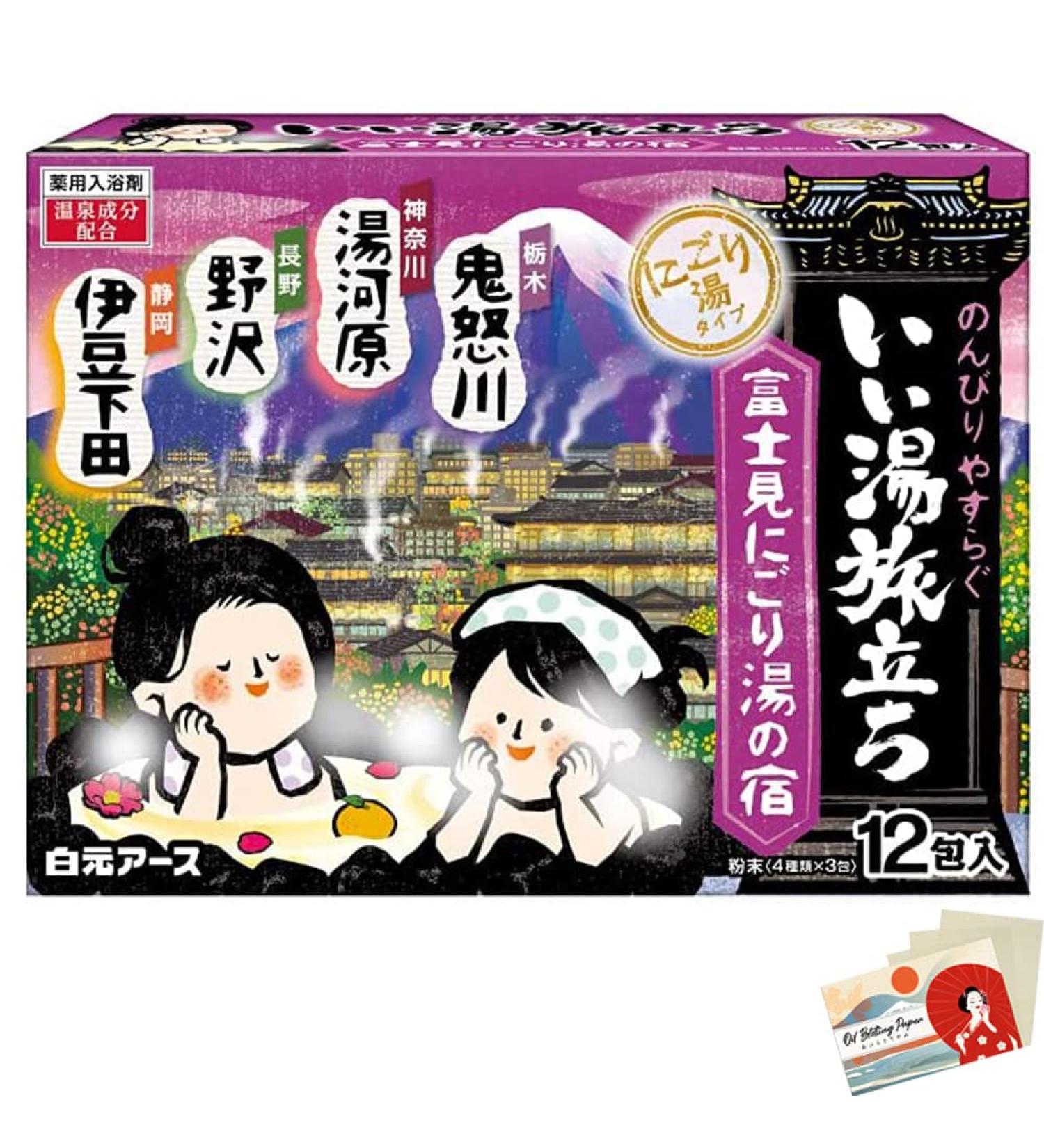 Hakugen Earth Lot de 4 paquets de 12 sels de bain japonais Iiyu Tabidachi Fujimi Nigori - Yu Yado Relaxation Bath Style romain - Buy Online on GoSupps.com