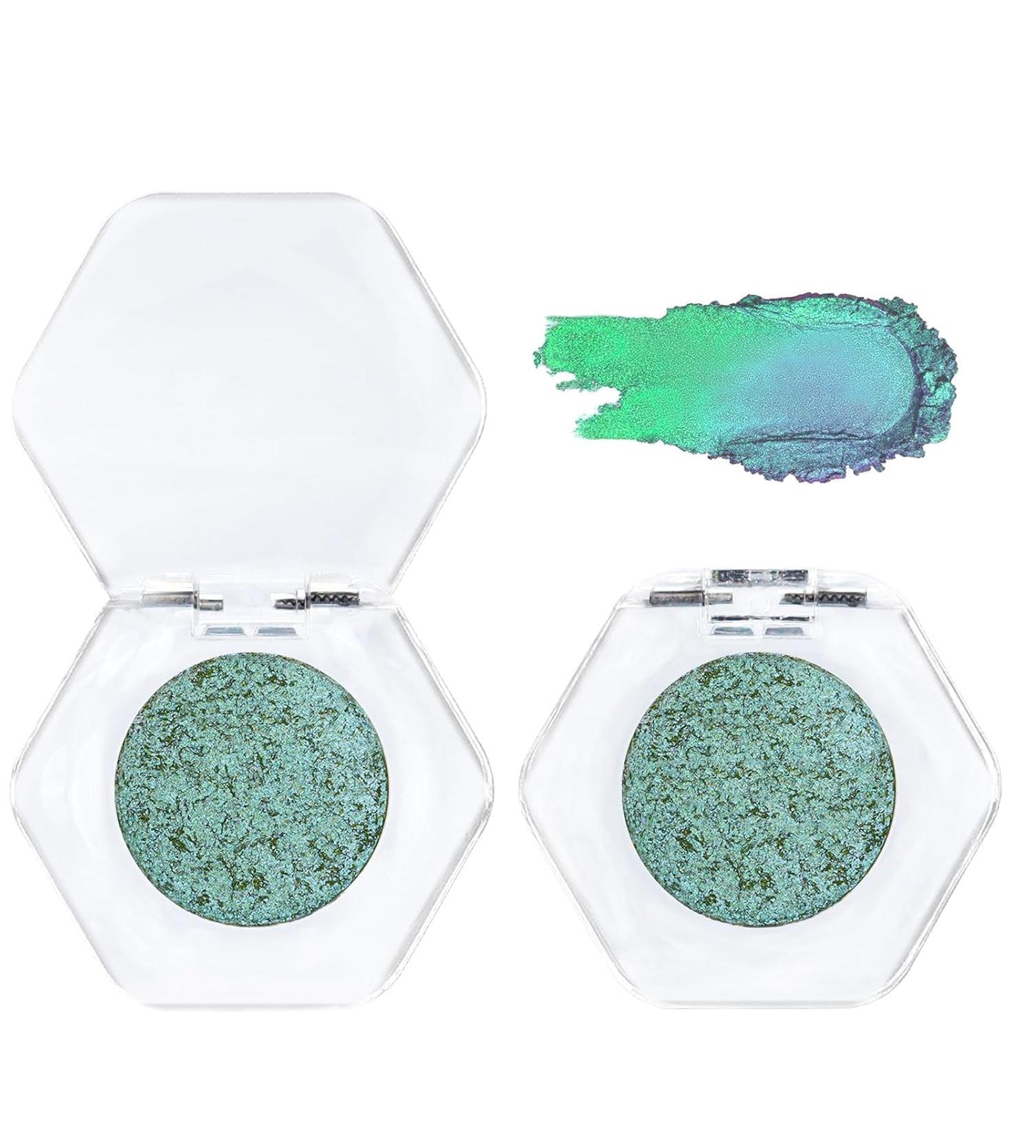Adriana Nicole Cosmetics Eyeshadow Double Chrome Eye Shadow Ethereal Single Color-shifting Eyeshadow Adriana Nicole Eyeshadow Eyeshadow with Exquisite Glitters (08#) - Buy Online on GoSupps.com