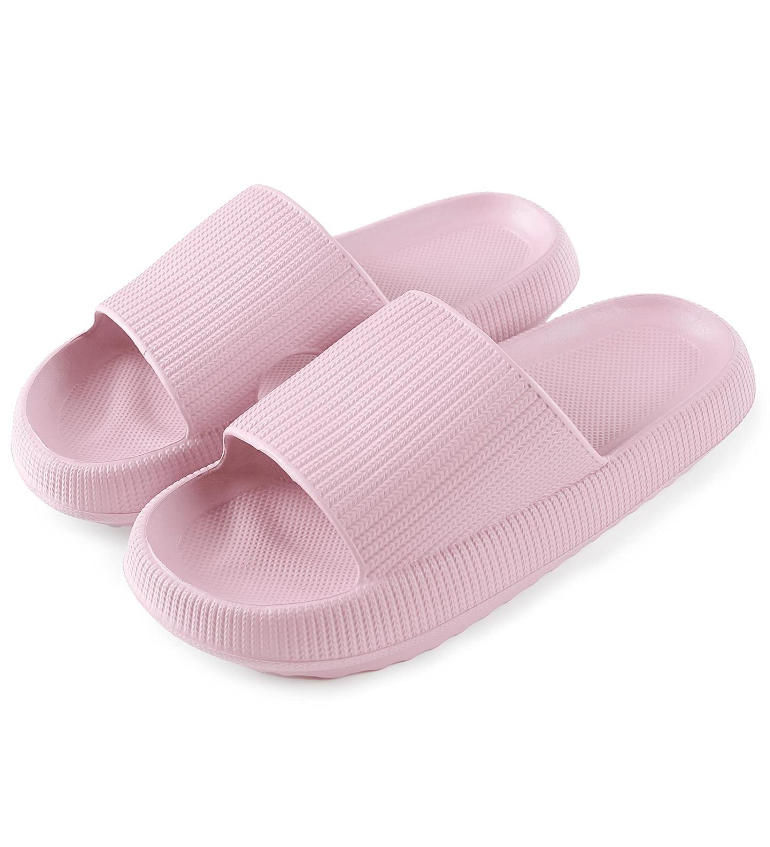 Monerffi Women's Vintage Open Toe Sandals - Anti-Slip Breathable Lightweight Beach Slippers - EU Size 44/45 Pink - Buy Online on GoSupps.com