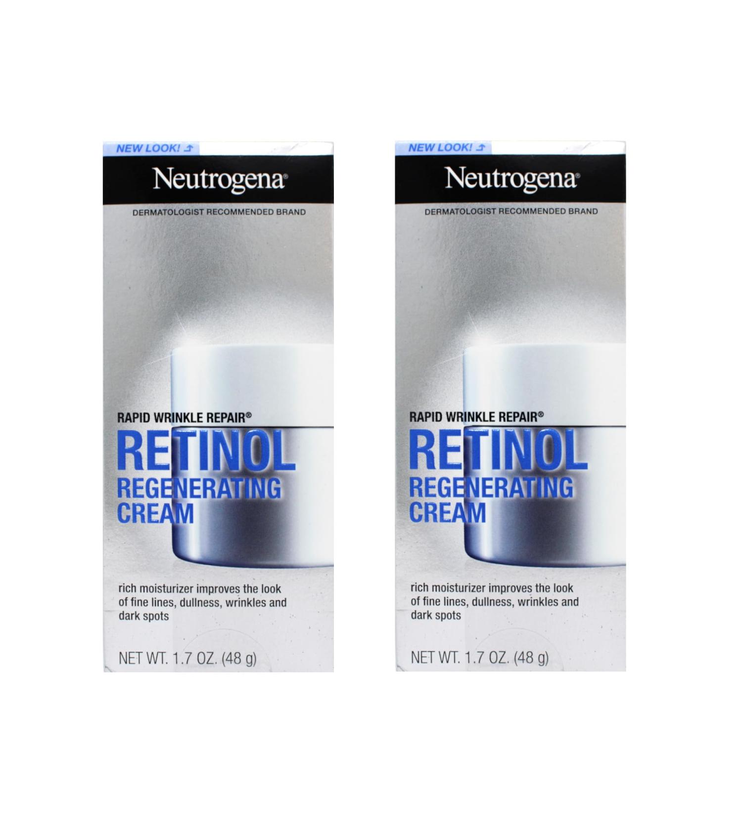 Neutrogena Rapid Wrinkle Repair Retinol Regenerating Cream - 1.7 oz (Pack of 2) - Buy Online on GoSupps.com