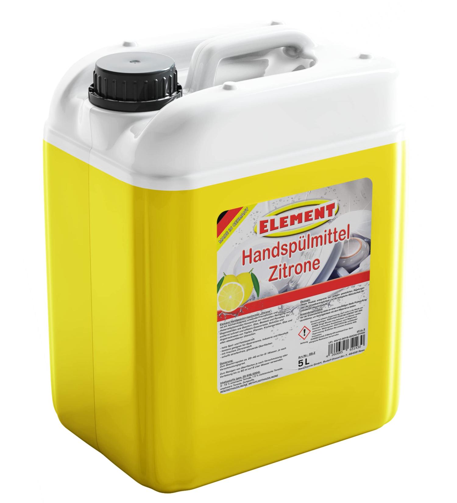 Buy Lemon Dishwashing Liquid - High Grease-Dissolving Power | 5 Litre Canister | International Shipping Available - Buy Online on GoSupps.com