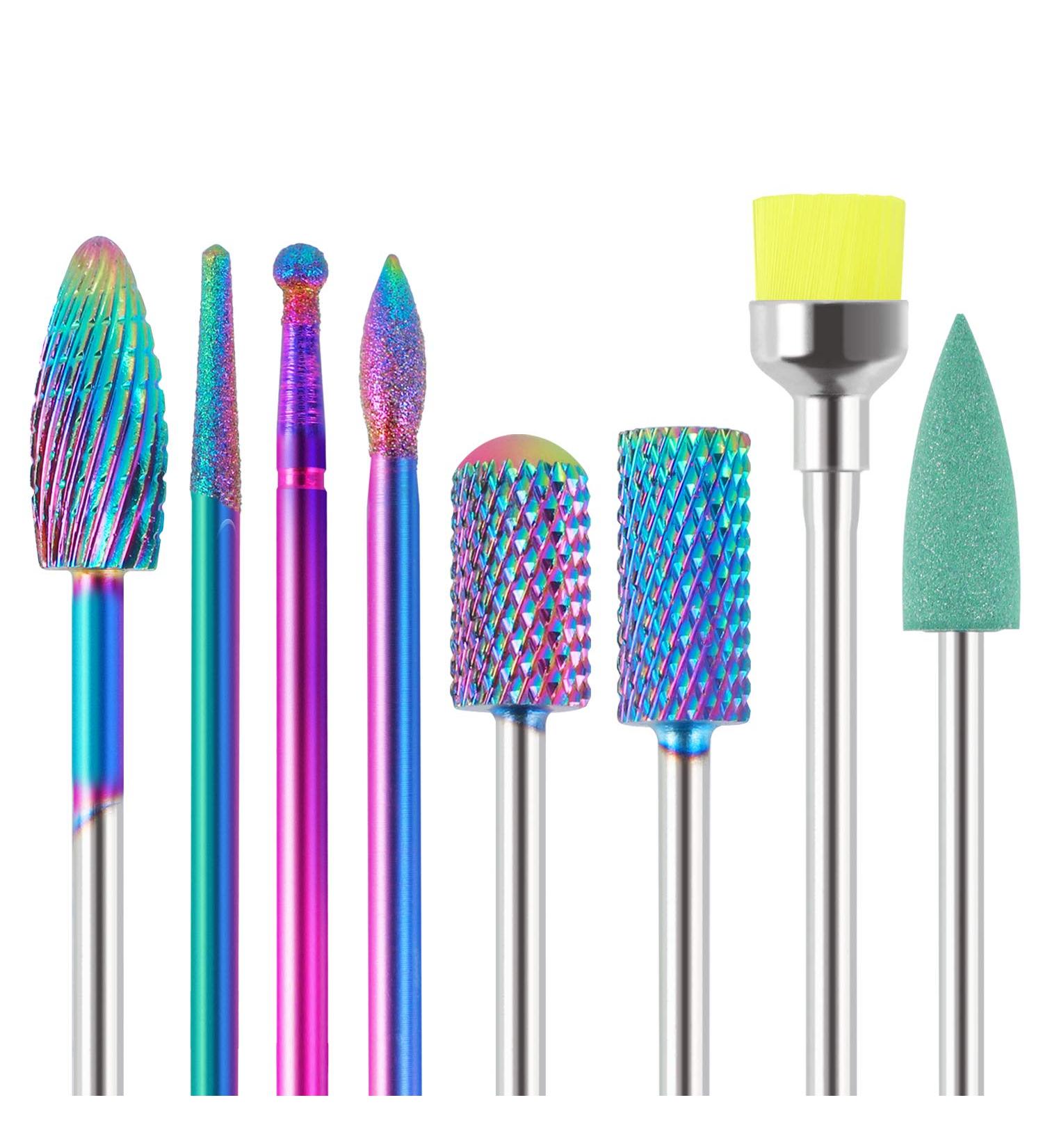 MAQUITA 8pcs Tungsten Steel Electric Nail Drill Bits Set - Manicure Pedicure Kit for Home Salon Use - Buy Online on GoSupps.com