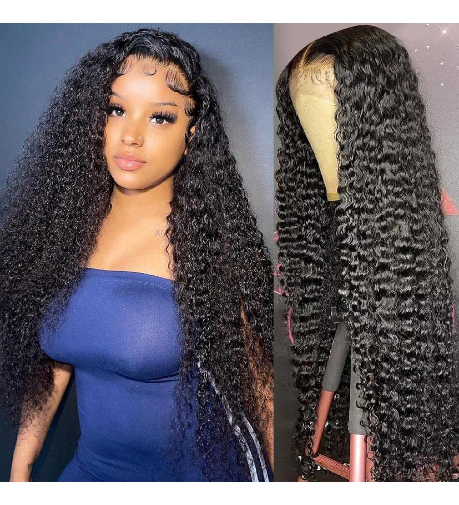 30 Deep Wave Lace Front Wig Human Hair - 13x6 Curly Wigs for Black Women - Buy Online on GoSupps.com