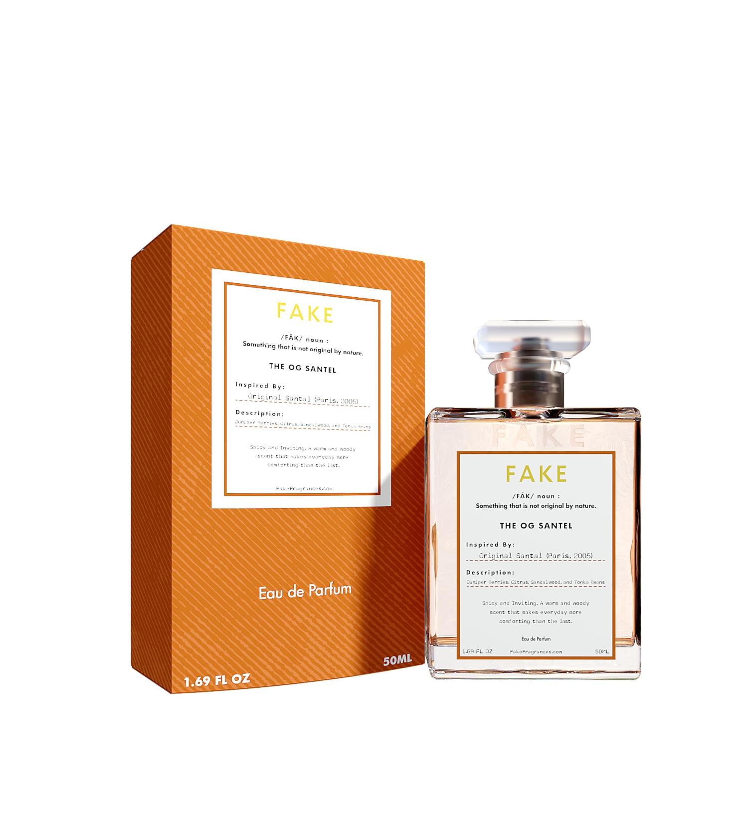 Fake - The OG Santel Inspired by Creed Original Santal Dupe Cologne | 1.7oz (50ML) | Almost an Exact Clone | Juniper Berries Citrus Sandalwood & Tonka Bean | Unisex Fragrance is Addictive!