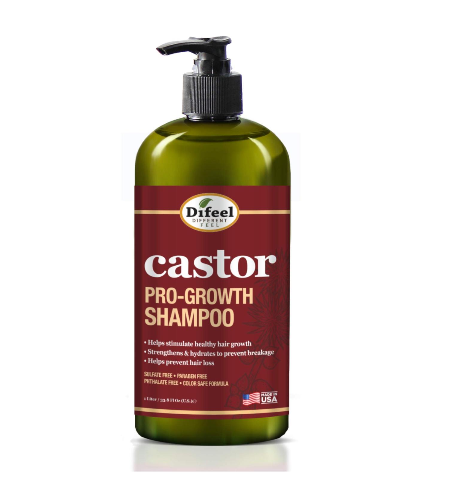 Difeel Castor Pro-Growth Shampoo 33.8 oz - Natural Castor Oil for Hair Growth Sulfate Free International Shipping Available - Buy Online on GoSupps.com