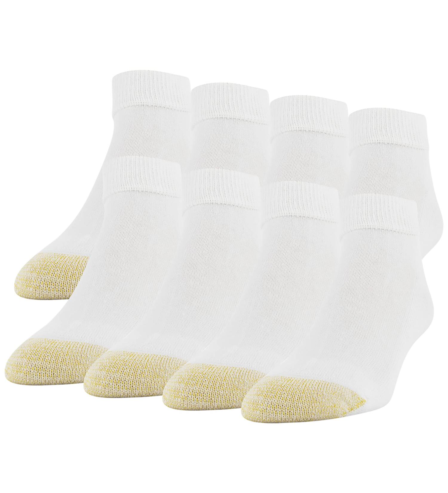 Gold Toe Men's Cotton Athletic Socks 6 Pack - Comfortable & Durable White Socks for Sports | Shop Internationally - Buy Online on GoSupps.com