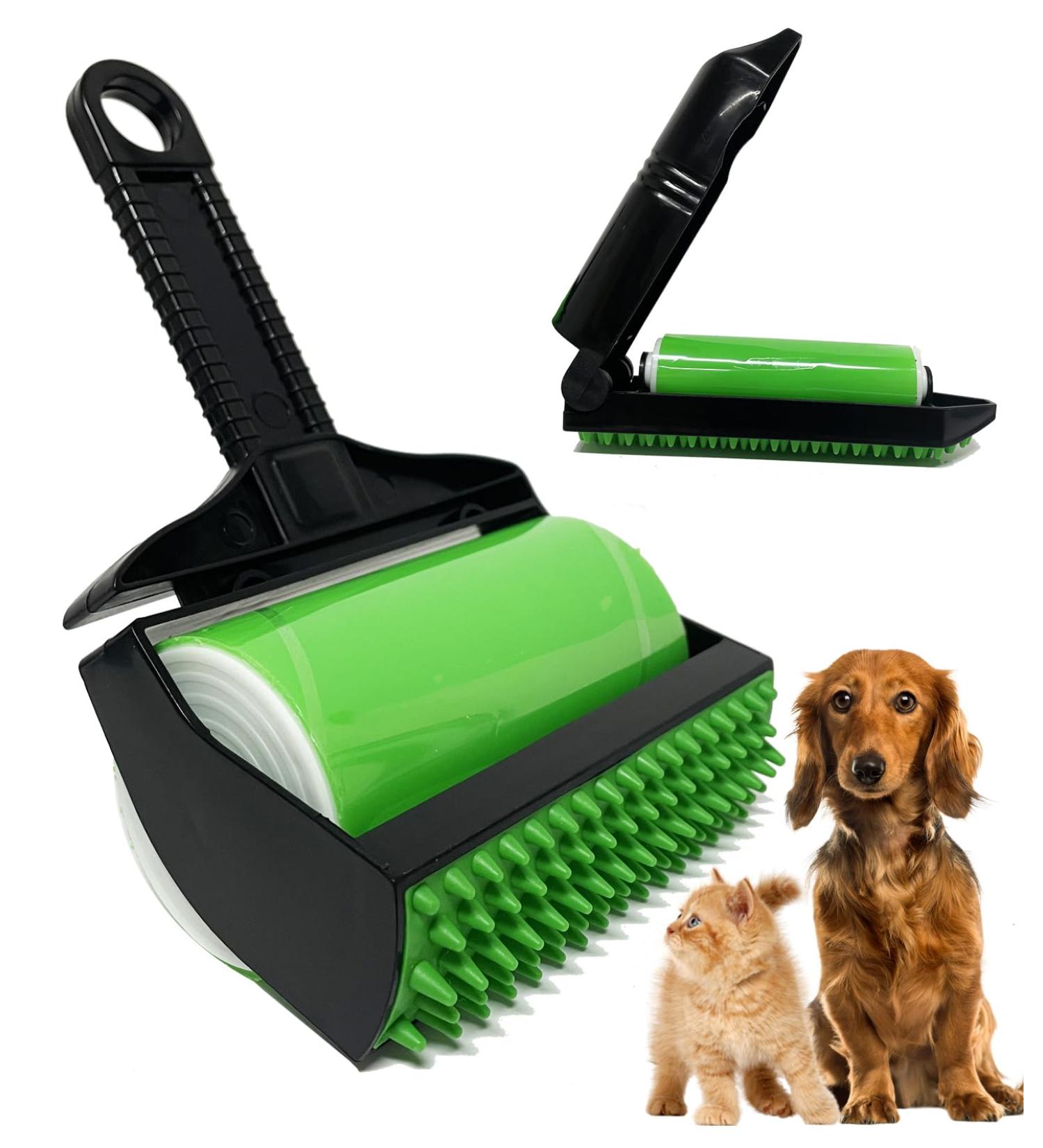 Reusable Sticky Lint Roller Stick It Roller Pet Hair Remover Washable Stick It Pro Roller for Couches Clothes Quilts Car Seats and Carpets Green - Buy Online on GoSupps.com