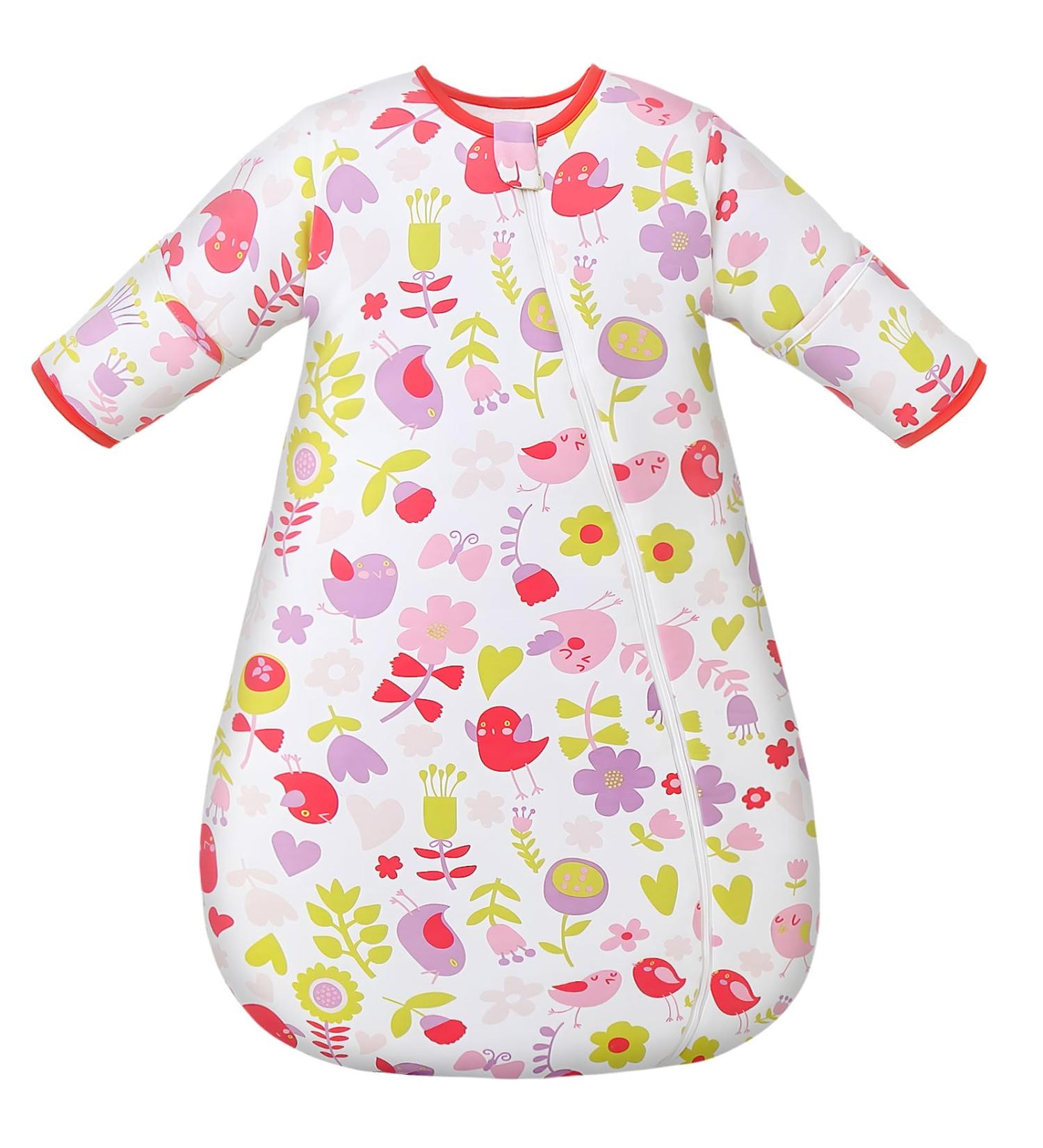 MIKAFEN Organic Cotton Baby Sleeping Bag 3.5Tog | Long Sleeves, 24-28in/3-6 Months - Buy Online on GoSupps.com