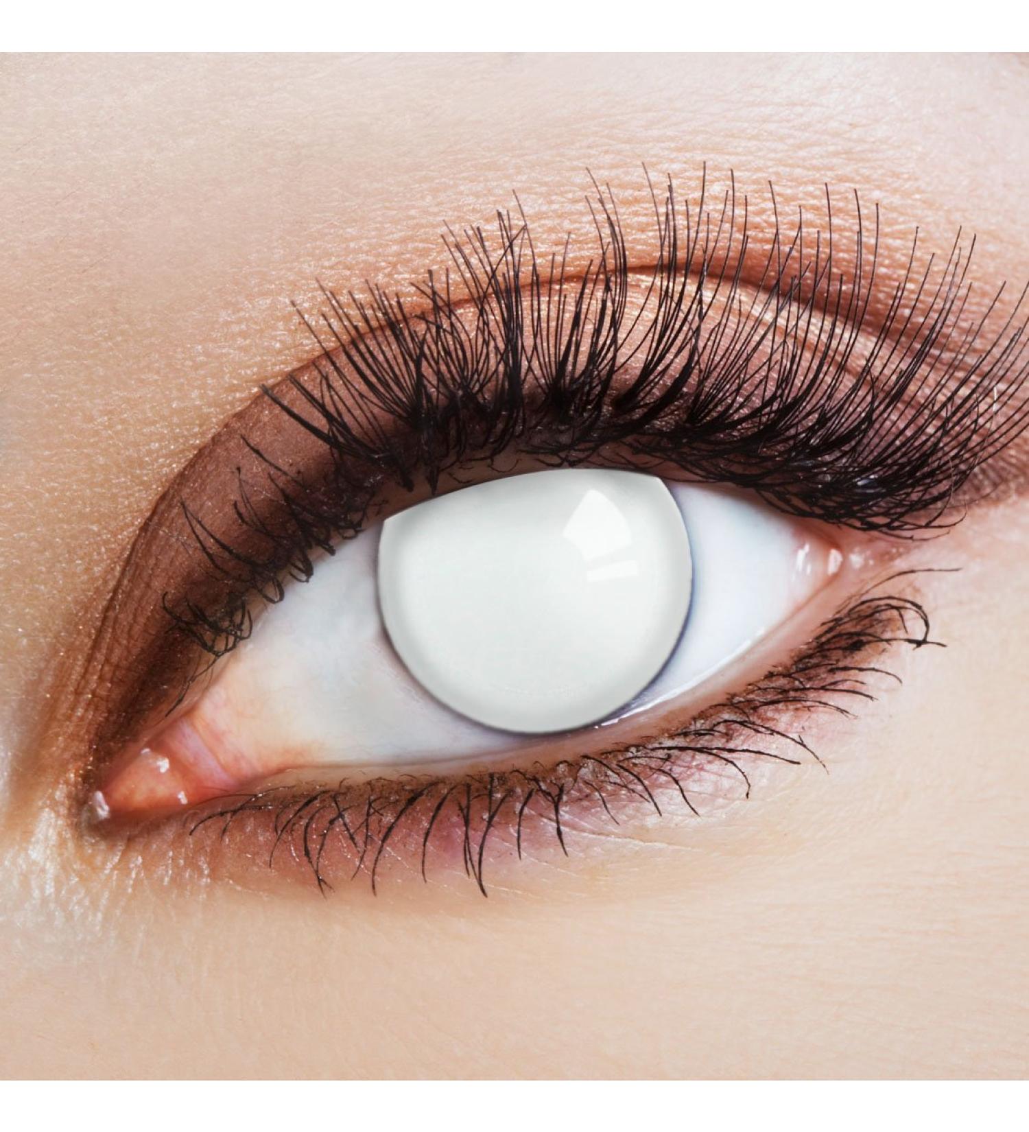 Aricona White Colored Contact Lenses - Annual Prescription-Free Halloween Horror Lenses - International Shipping - Buy Online on GoSupps.com
