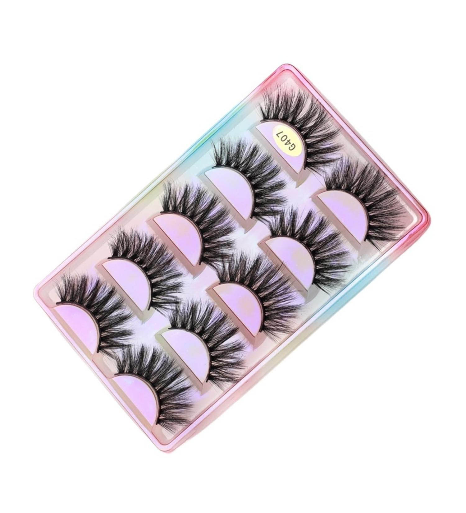 UAMOU 10 Styles 2/5/10/20/30/50/100 Boxes 3D Mink Lashes 5 Pairs Natural Individual Mink False Eye Lashes Make Up Kit Cilios Cheerfully (Color : G407 Size : 20 BOXES (100 pairs)) - Buy Online on GoSupps.com