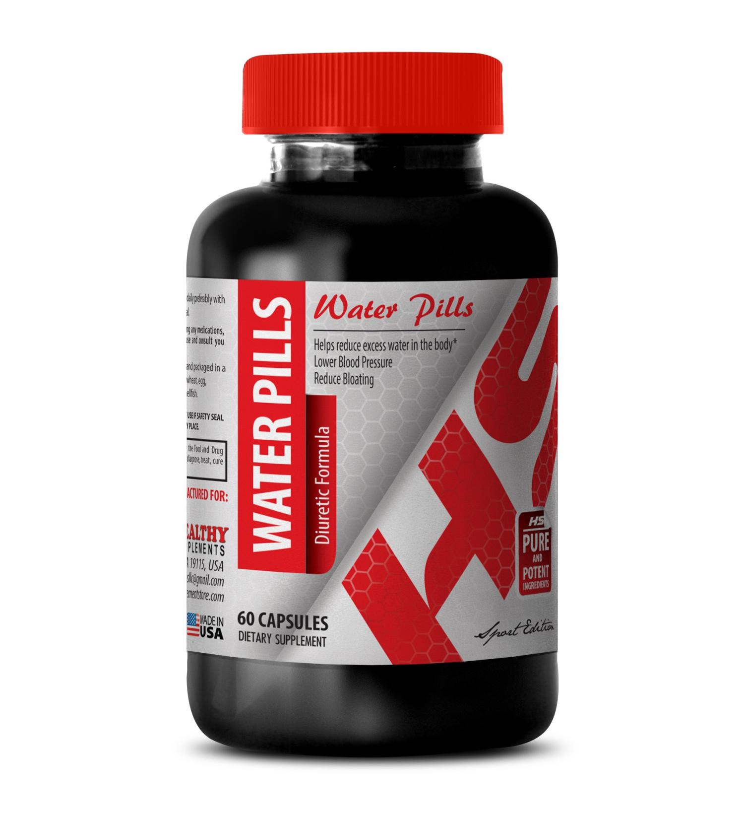 Dandelion Leaf - WATER AWAY PILLS - Green Tea Leaf Cranberry Fruit Powder Juniper Berry Buchu Leaf Apple Cider Vinegar Cornsilk Powder Paprika Powder Watermelon Fruit 1 Bottle 60 Caps