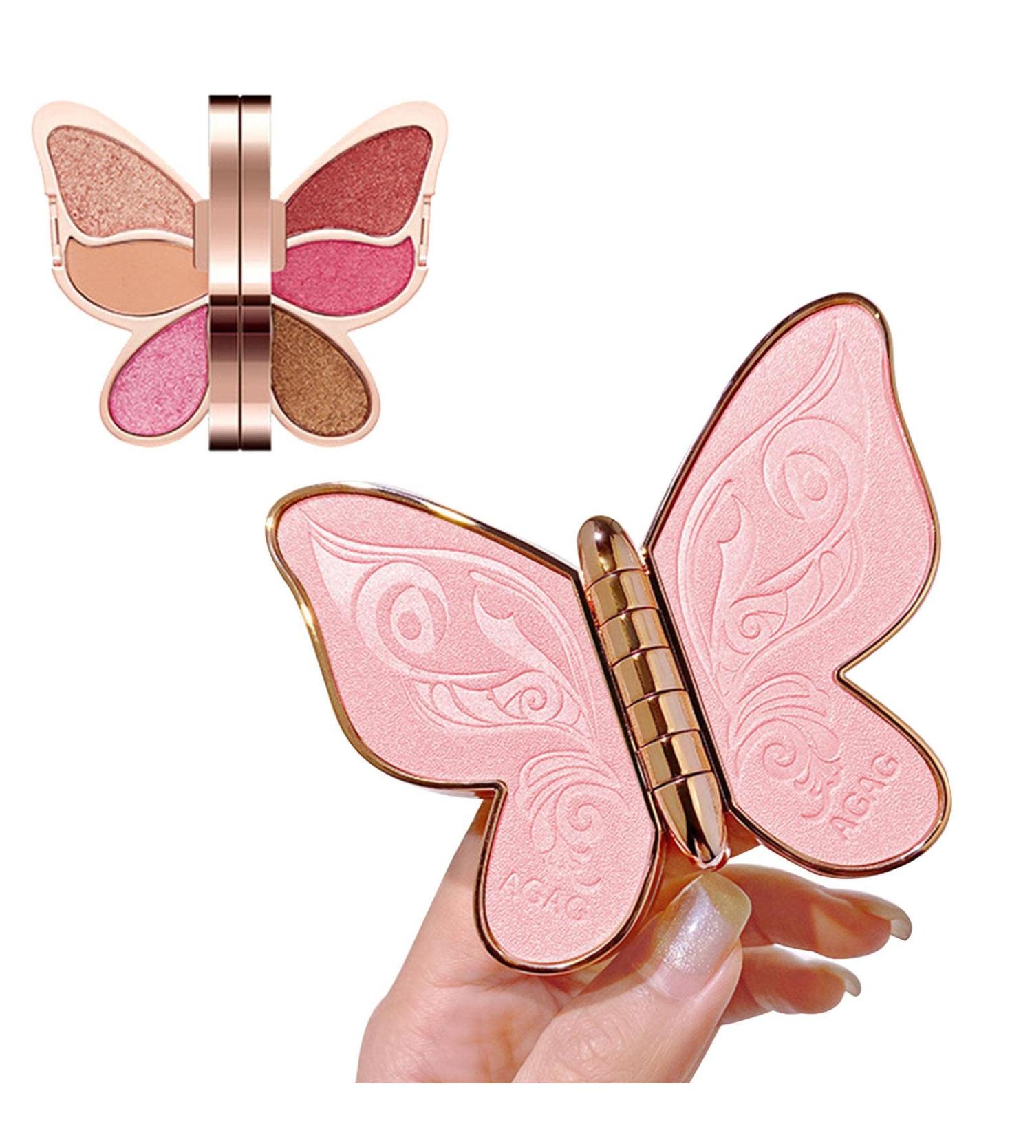 Stronrive Butterfly Shape Eyeshadows | Ultra Blendable Matte Shimmer Eyeshadow Palette - Cosmetic Gift Kit Blendable Eyeshadow l 6 - Buy Online on GoSupps.com