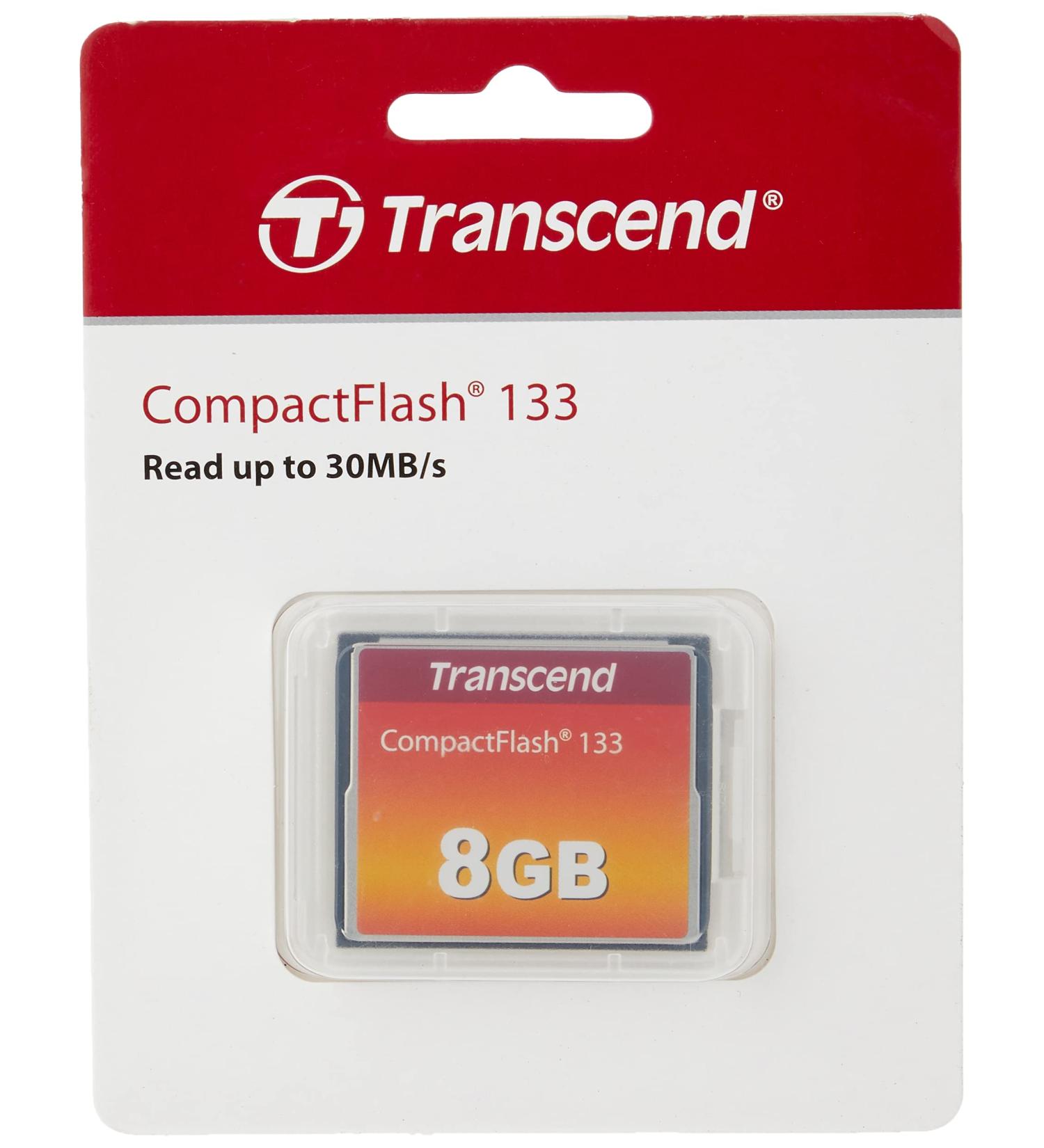 Transcend 8GB CompactFlash Memory Card 133x (TS8GCF133) - Buy Online on GoSupps.com