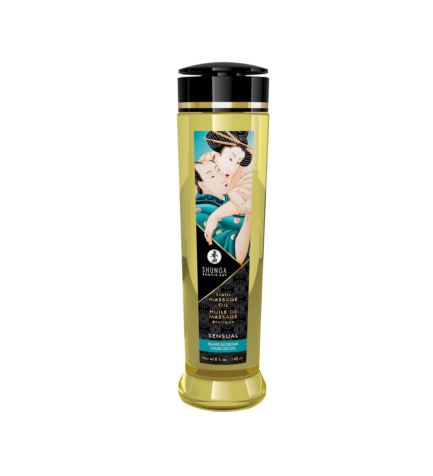 Shunga Erotic Massage Oil - Island Blossoms | Luxurious Sensual Experience for Couples | International Shipping Available - Buy Online on GoSupps.com