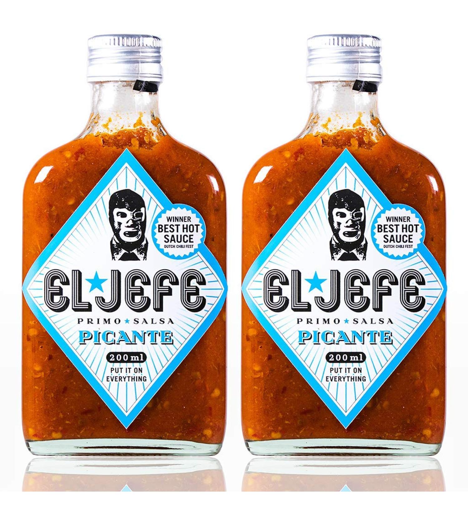 The Chief Cousin Salsa El Jefe Primo Sauce Hot Spicy Sauce 2 pack 2 x 200ml