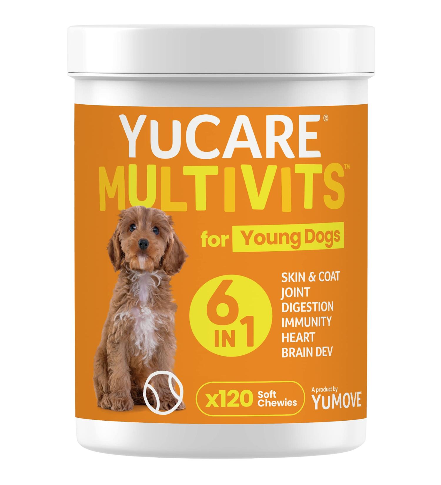 YuCARE MultiVits for Young Dogs | 6-in-1 Daily Vitamins | 120 Multivitamin Chews - Buy Online on GoSupps.com